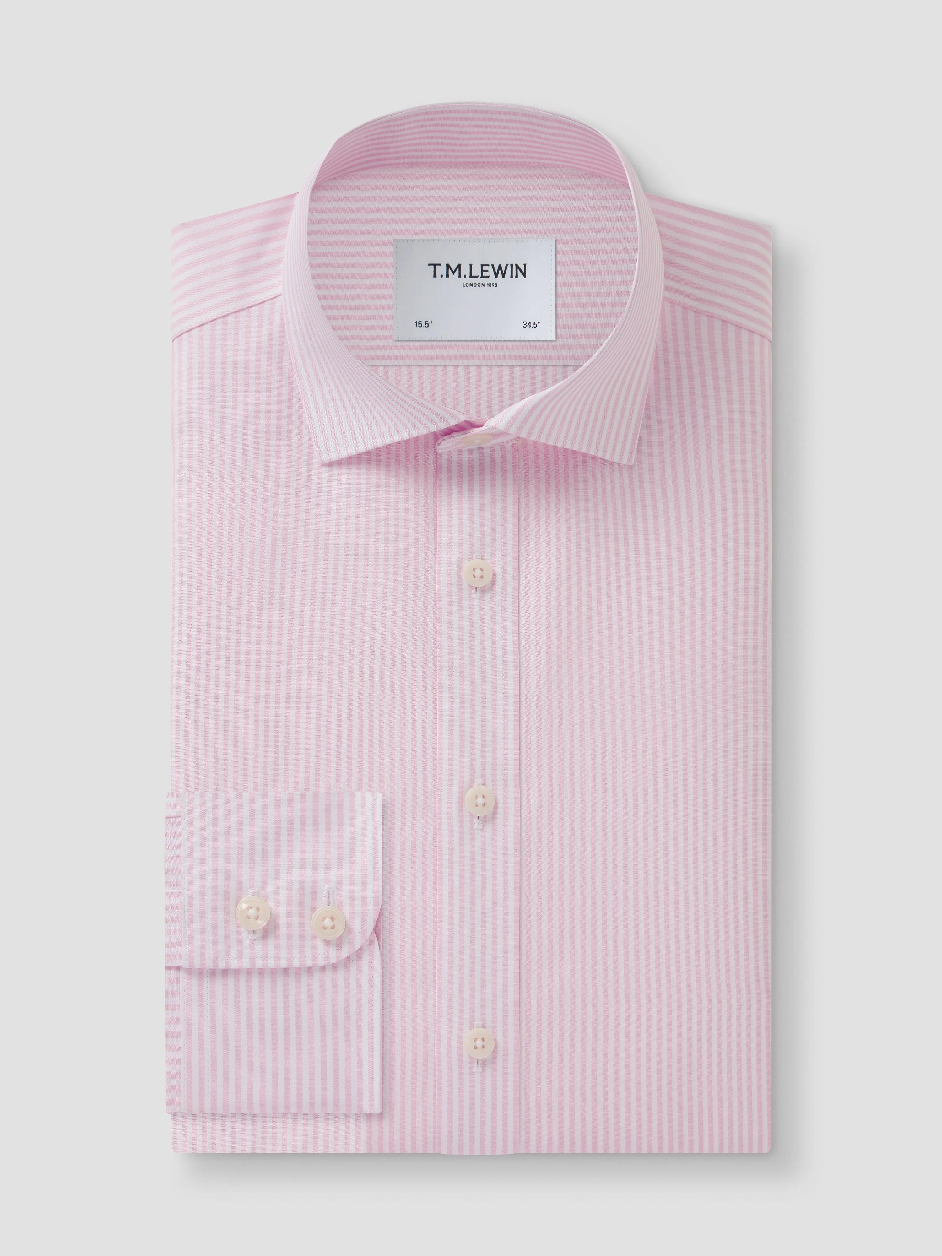 Non-Iron Bengal Stripe Poplin Shirt sold by T.M.Lewin product image thumbnail 3
