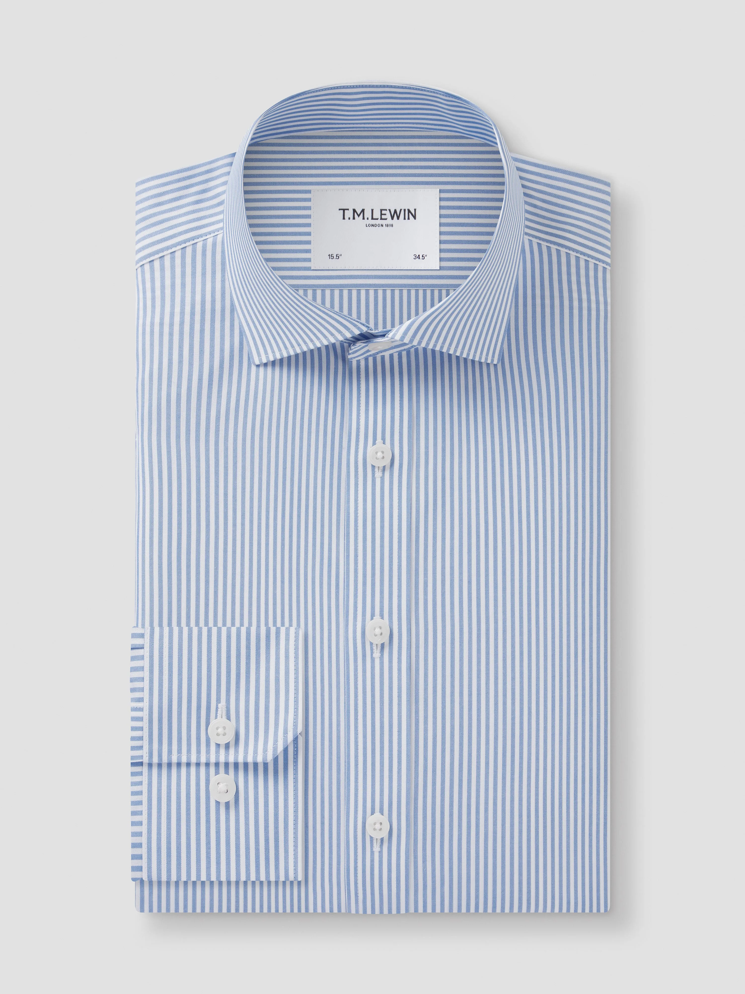 Non-Iron Bengal Stripe Poplin Shirt sold by T.M.Lewin
