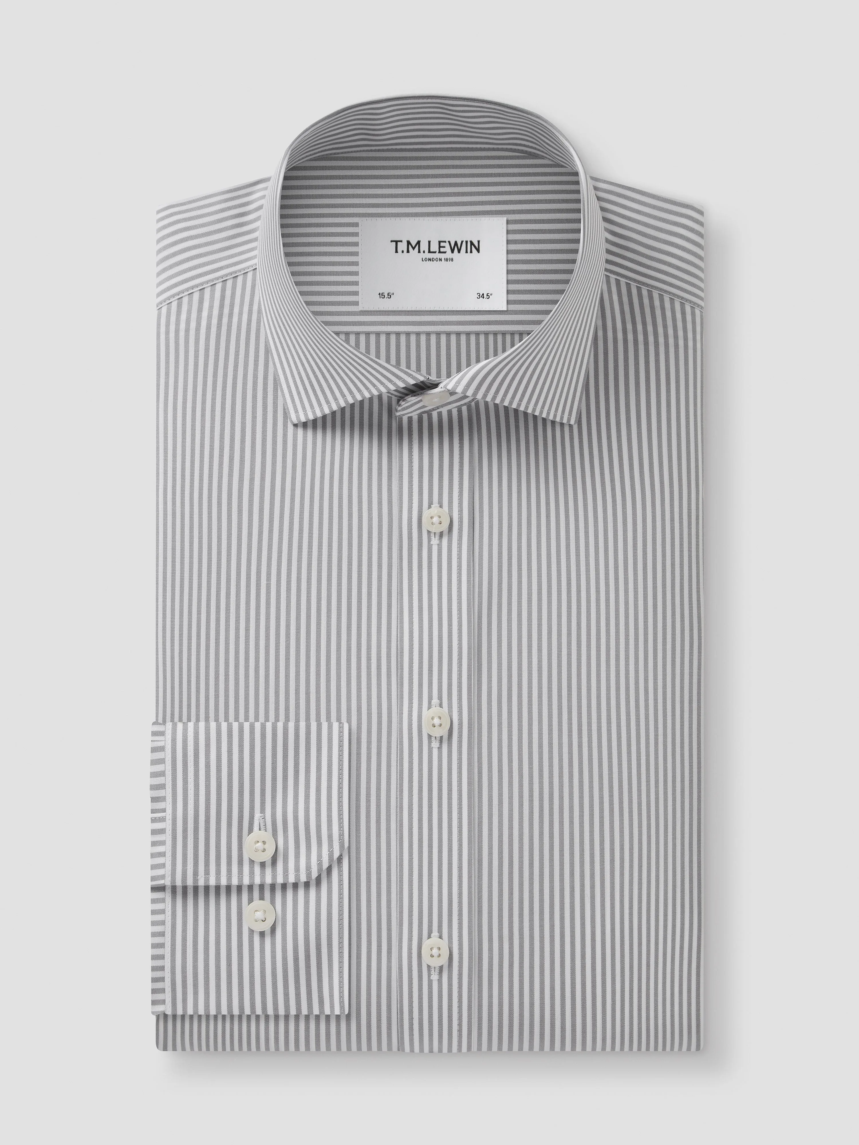 Non-Iron Bengal Stripe Poplin Shirt sold by T.M.Lewin product image thumbnail 5