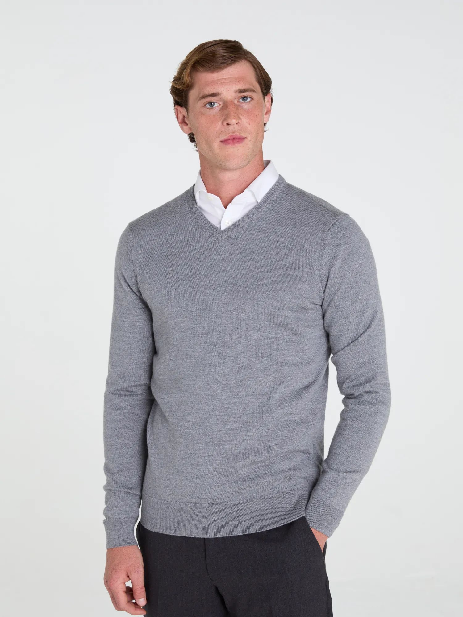 The Merino Wool V-Neck Jumper sold by T.M.Lewin