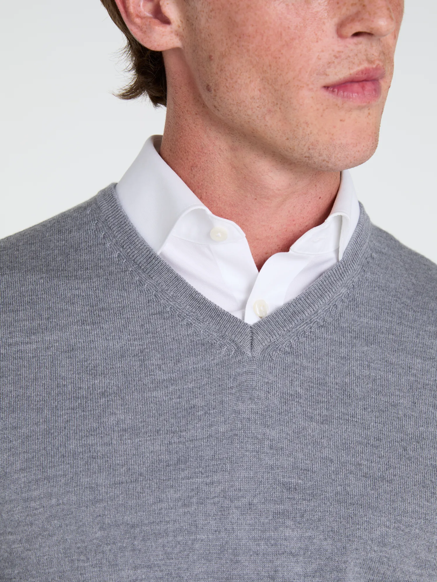 The Merino Wool V-Neck Jumper sold by T.M.Lewin product image thumbnail 2