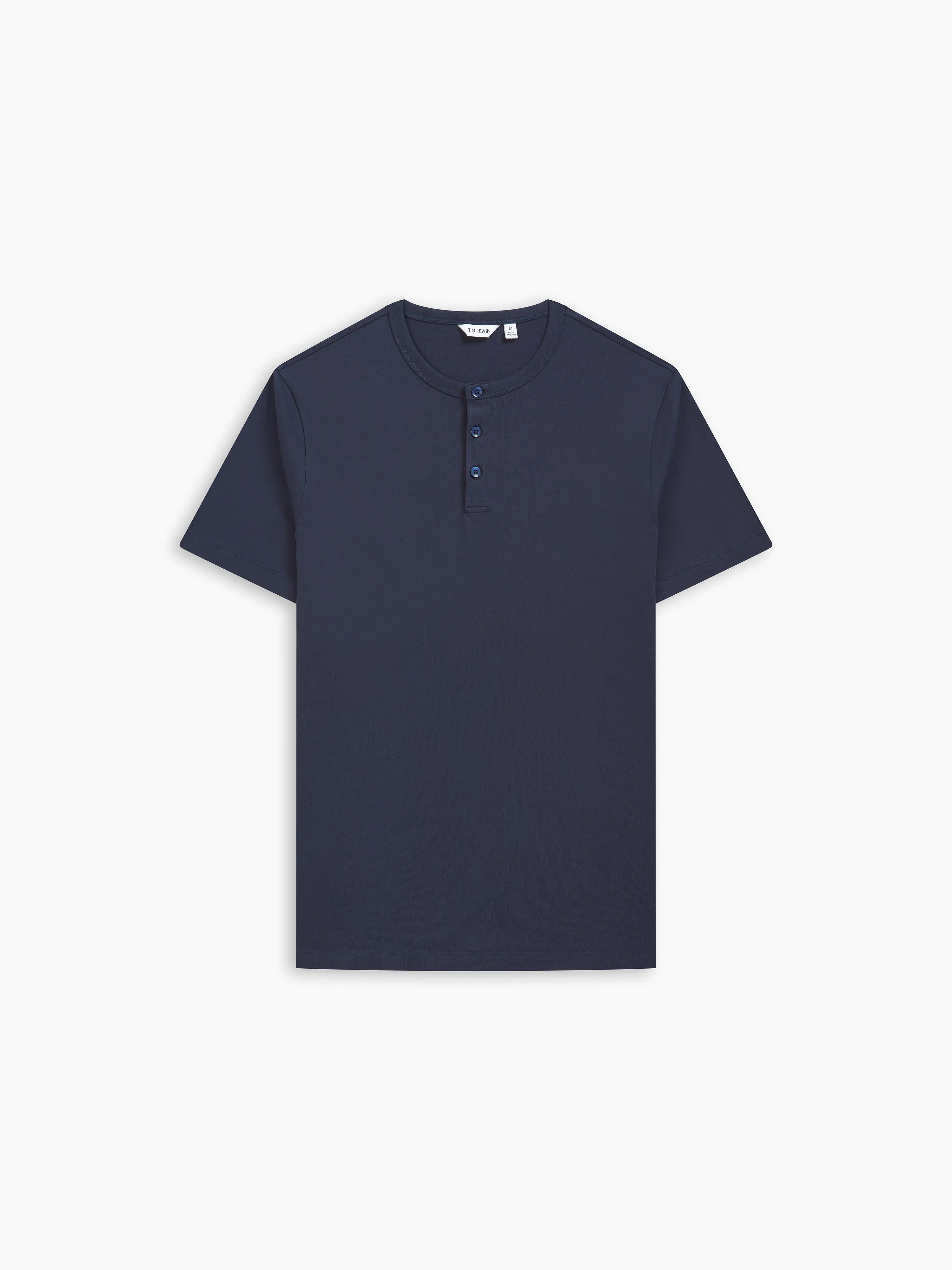 The Short Sleeve Henley sold by T.M.Lewin product image thumbnail 2