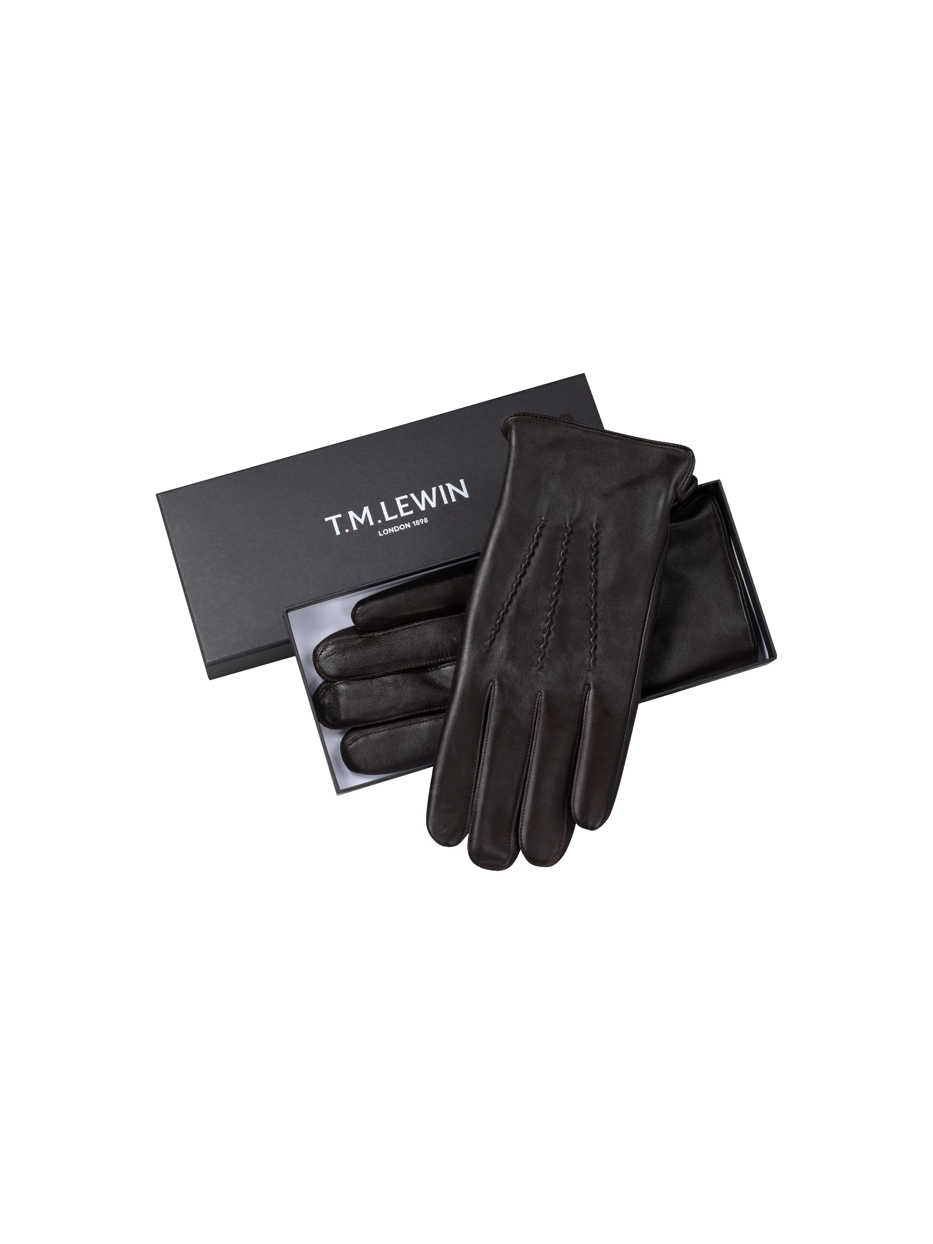 The Cashmere Lined Leather Gloves sold by T.M.Lewin product image thumbnail 2