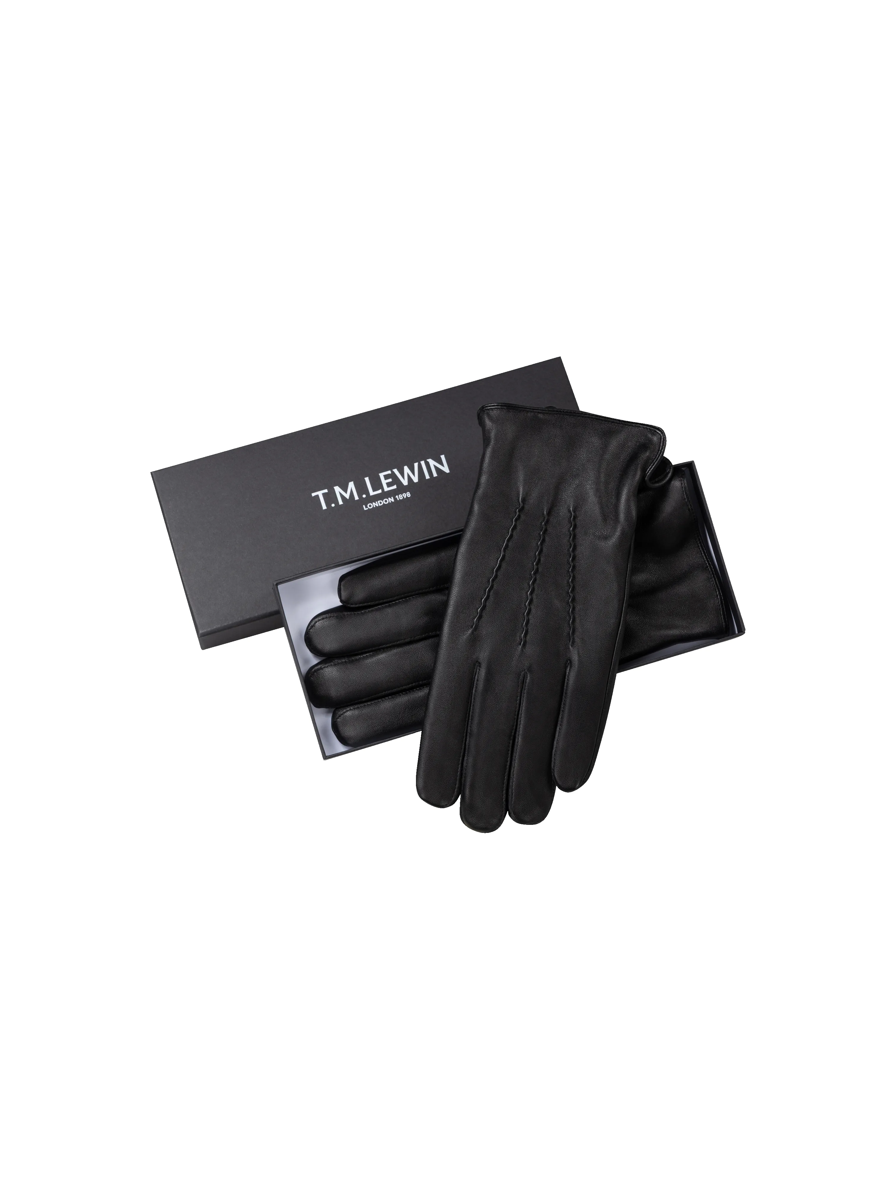 The Cashmere Lined Leather Gloves sold by T.M.Lewin product image thumbnail 2