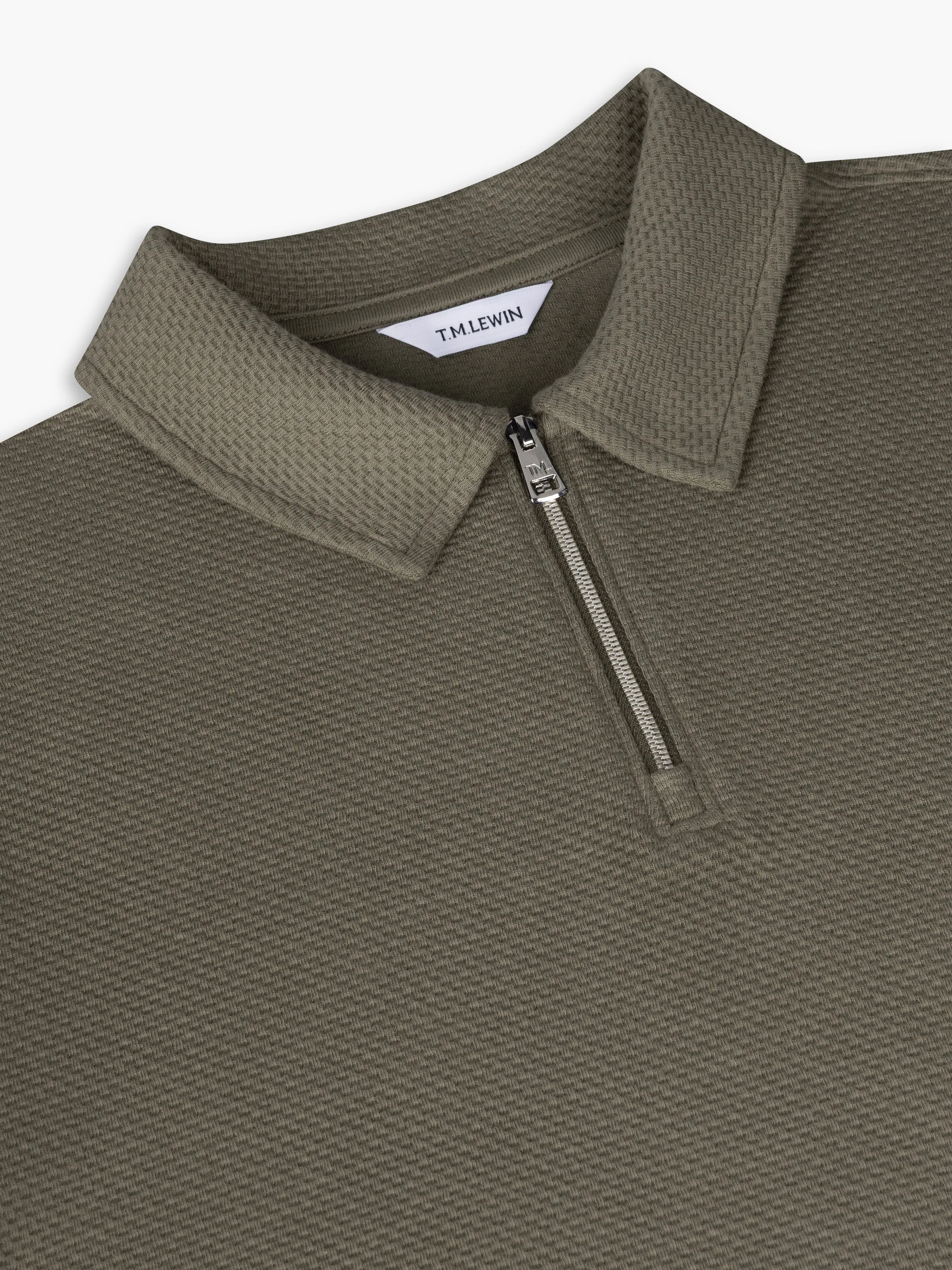 The Long Sleeve Waffle Polo sold by T.M.Lewin product image thumbnail 2