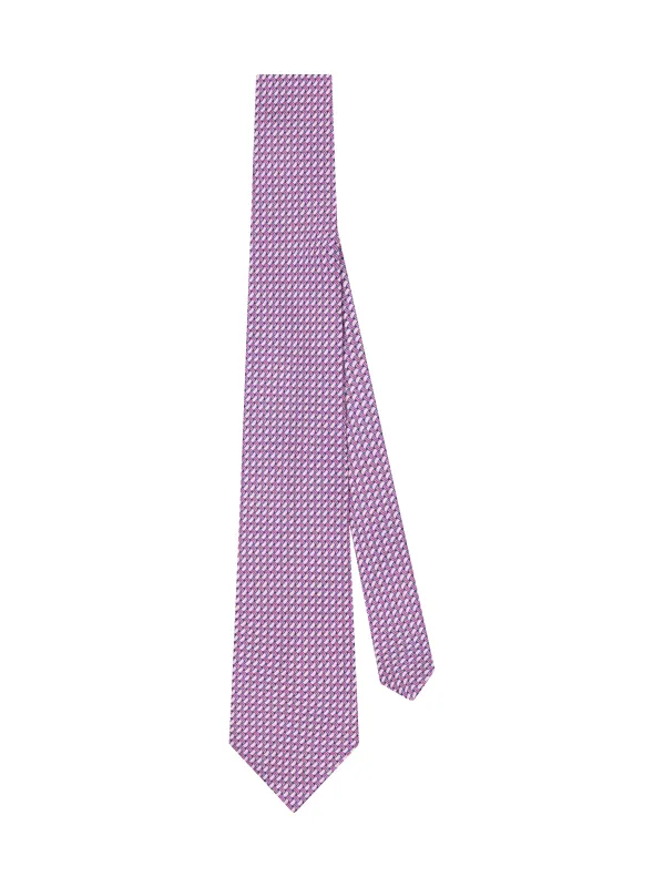 The Italian Crosshatch Print Tie made by T.M.Lewin