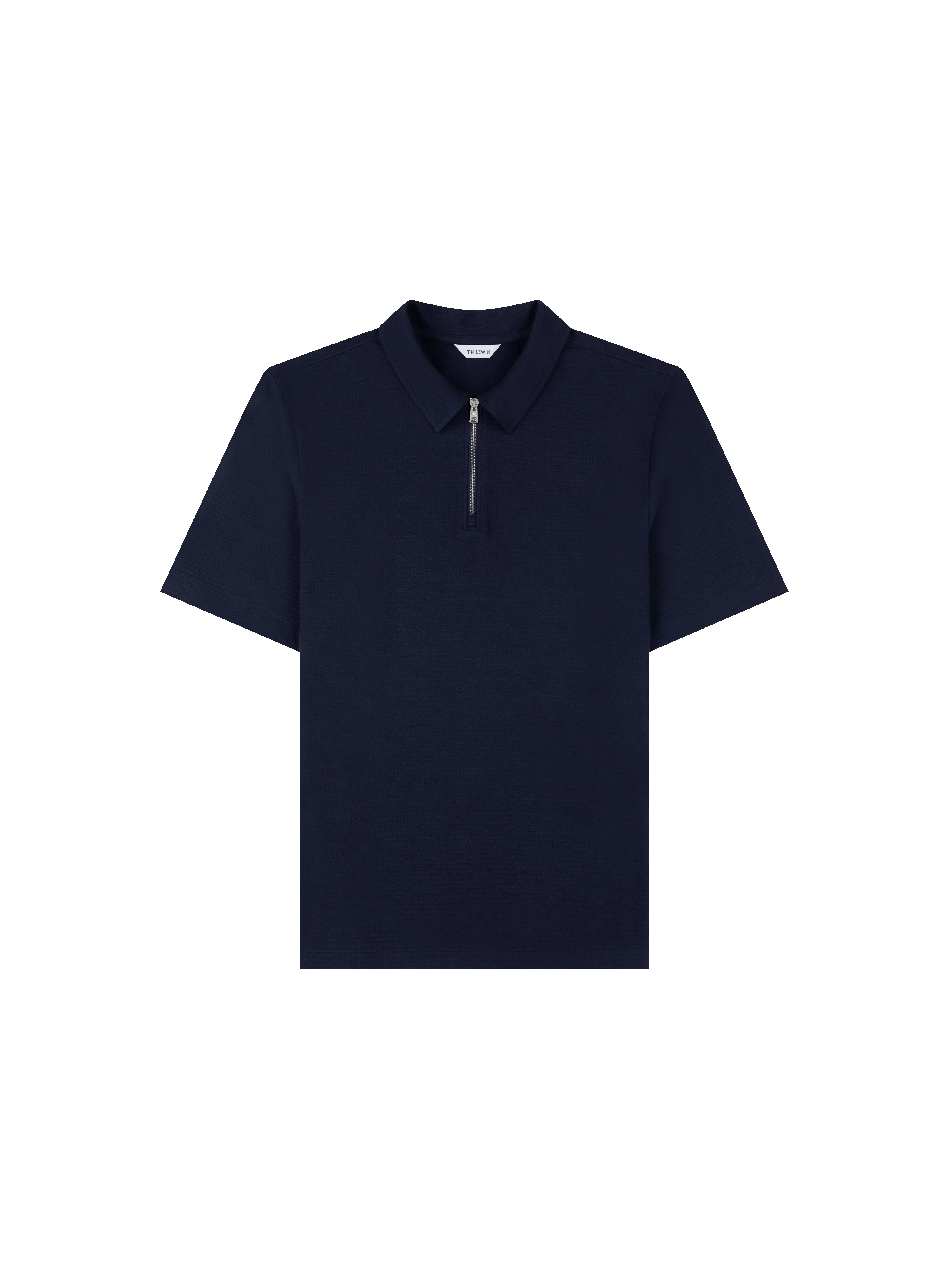 The Textured Zip-Neck Polo sold by T.M.Lewin
