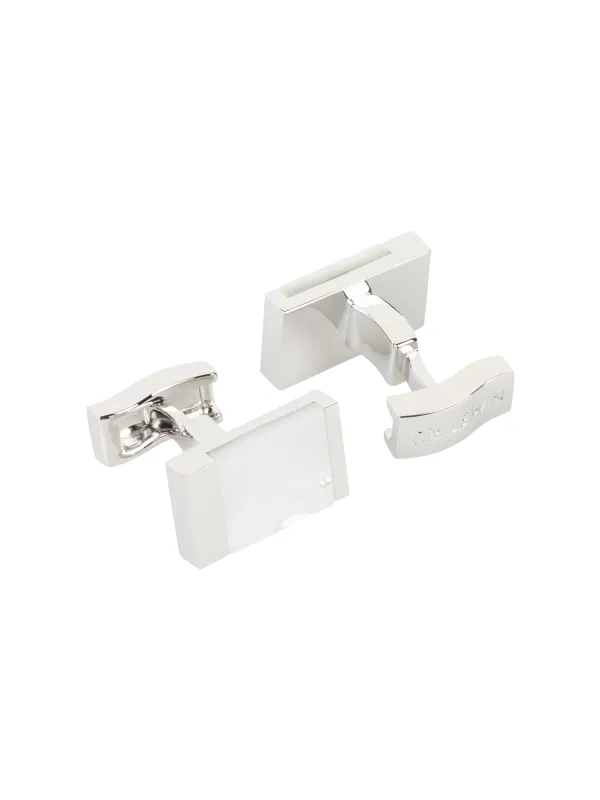 The Mother of Pearl Rectangle Cufflinks made by T.M.Lewin