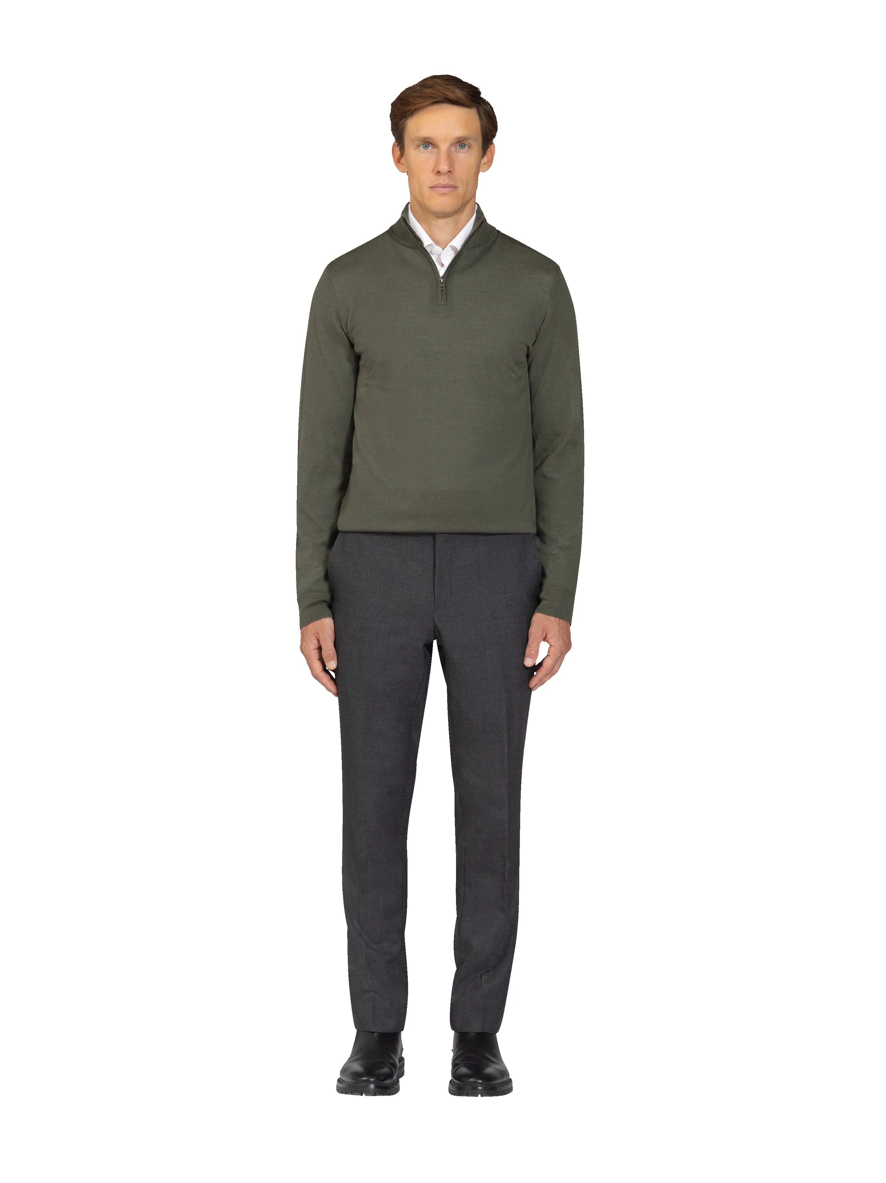 The Merino Quarter-Zip Jumper sold by T.M.Lewin product image thumbnail 2