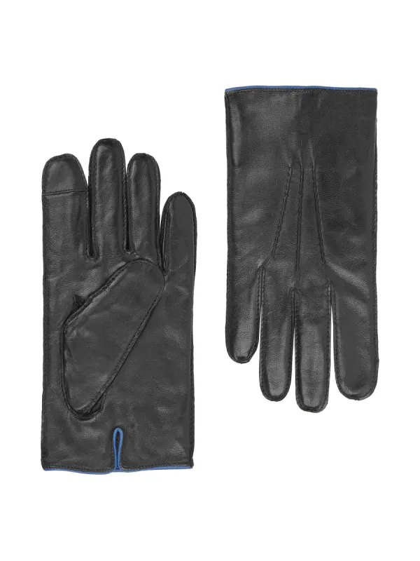 Italian Leather Black Gloves sold by T.M.Lewin