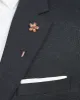 Rose Gold Summer Flower Lapel Pin sold by T.M.Lewin