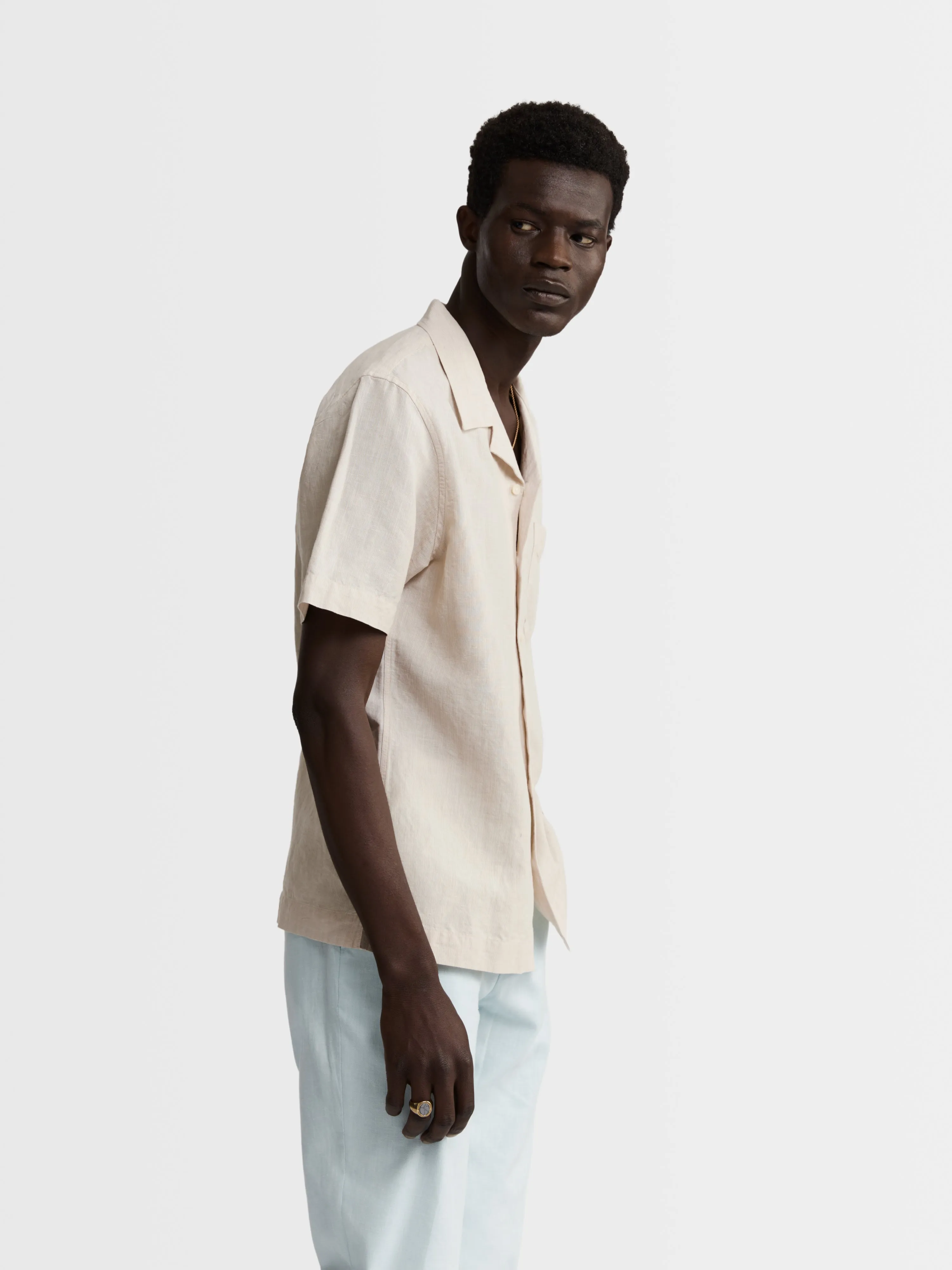 The Short Sleeve Linen Shirt sold by T.M.Lewin product image thumbnail 5