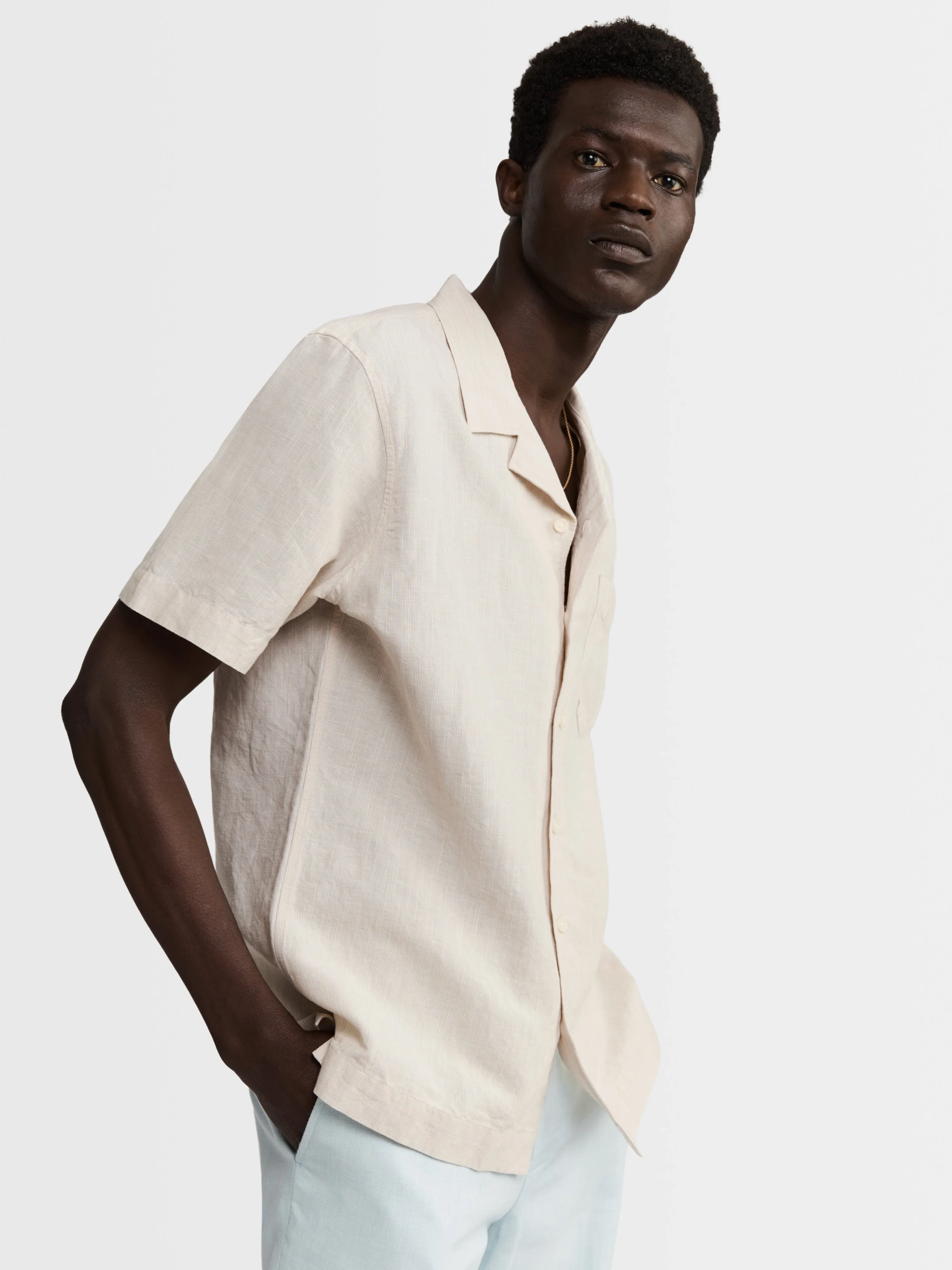 The Short Sleeve Linen Shirt sold by T.M.Lewin