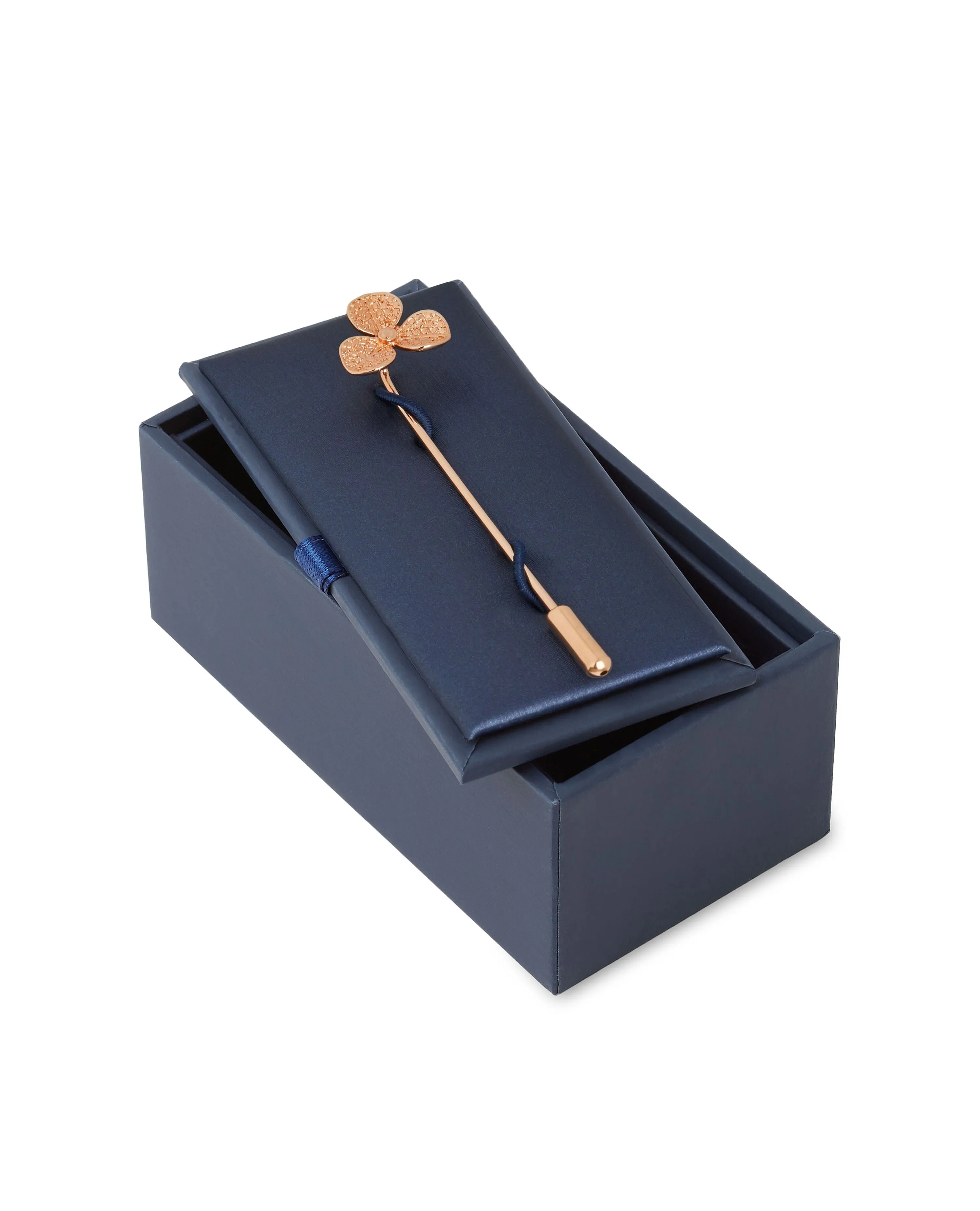 Rose Gold Flower Lapel Pin sold by T.M.Lewin product image thumbnail 3