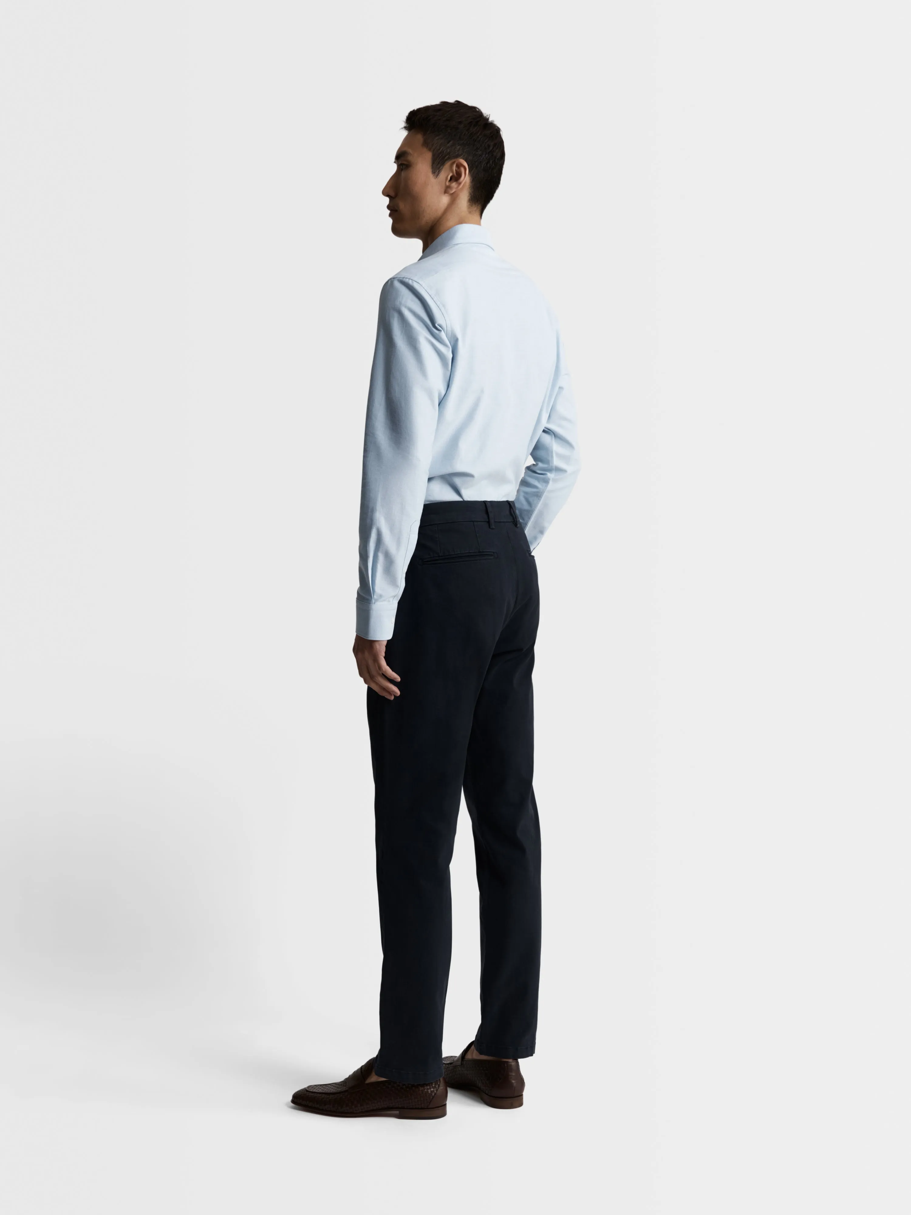 Slim Fit Navy Blue Chinos sold by T.M.Lewin product image thumbnail 5