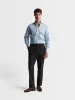Blue Bold Twill Slim Fit Double Cuff Cutaway Collar Shirt sold by T.M.Lewin