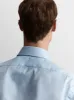 Blue Bold Twill Slim Fit Double Cuff Cutaway Collar Shirt sold by T.M.Lewin