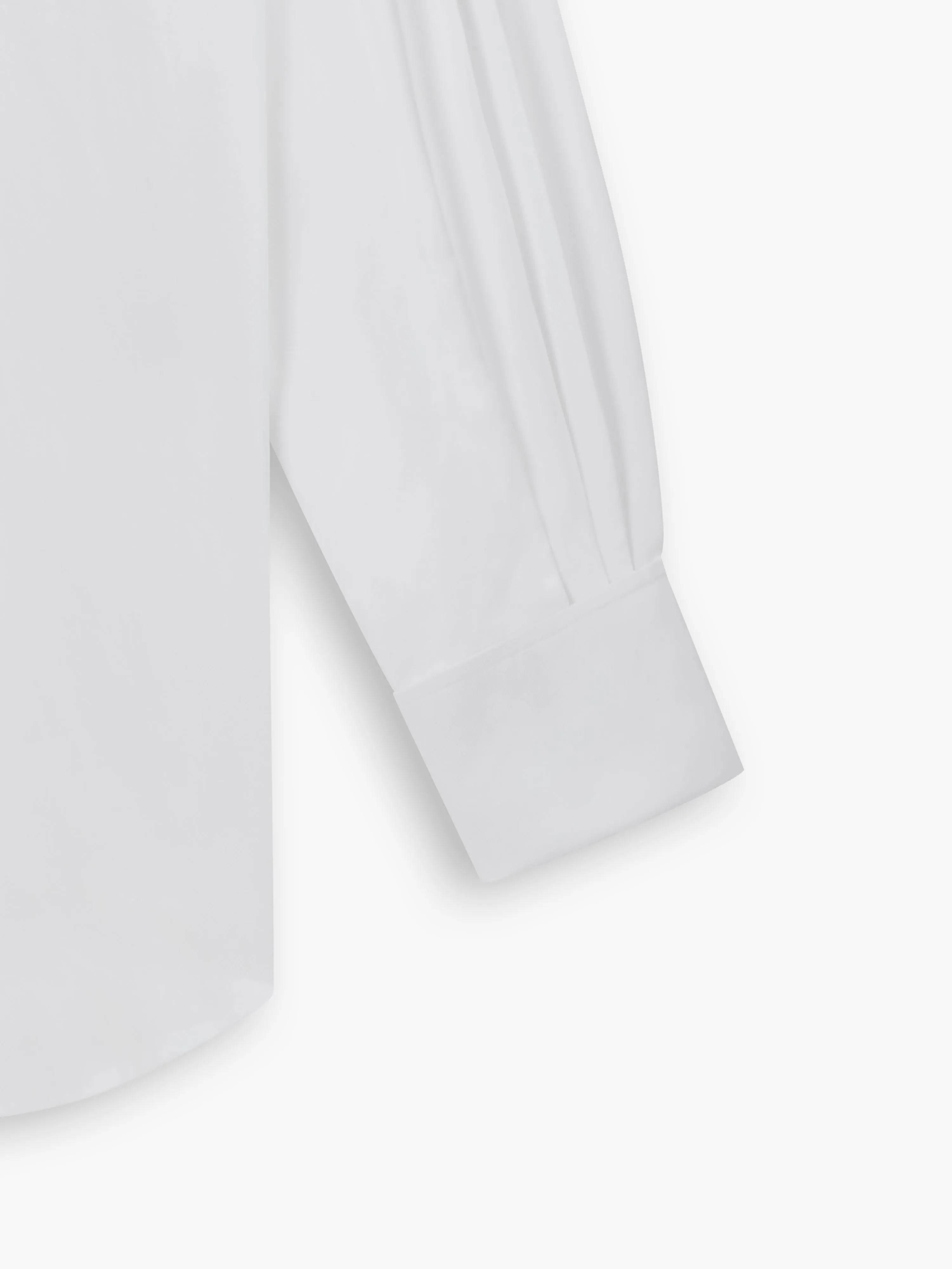 Non-Iron White Left Hand Twill Slim Fit Dual Cuff Semi-Cutaway Collar Shirt sold by T.M.Lewin product image thumbnail 4