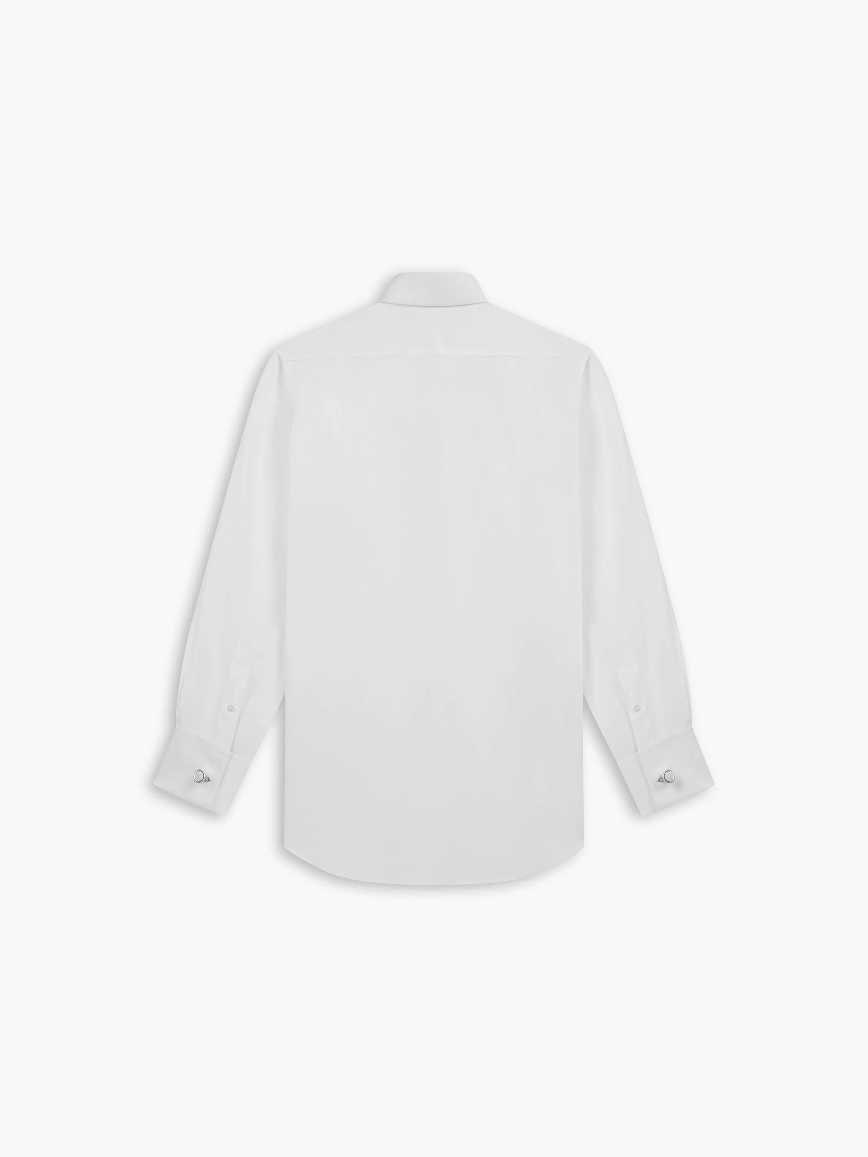 Non-Iron White Left Hand Twill Slim Fit Dual Cuff Semi-Cutaway Collar Shirt sold by T.M.Lewin product image thumbnail 3