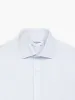 Non-Iron Blue Grid Check Twill Regular Fit Single Cuff Classic Collar Shirt sold by T.M.Lewin