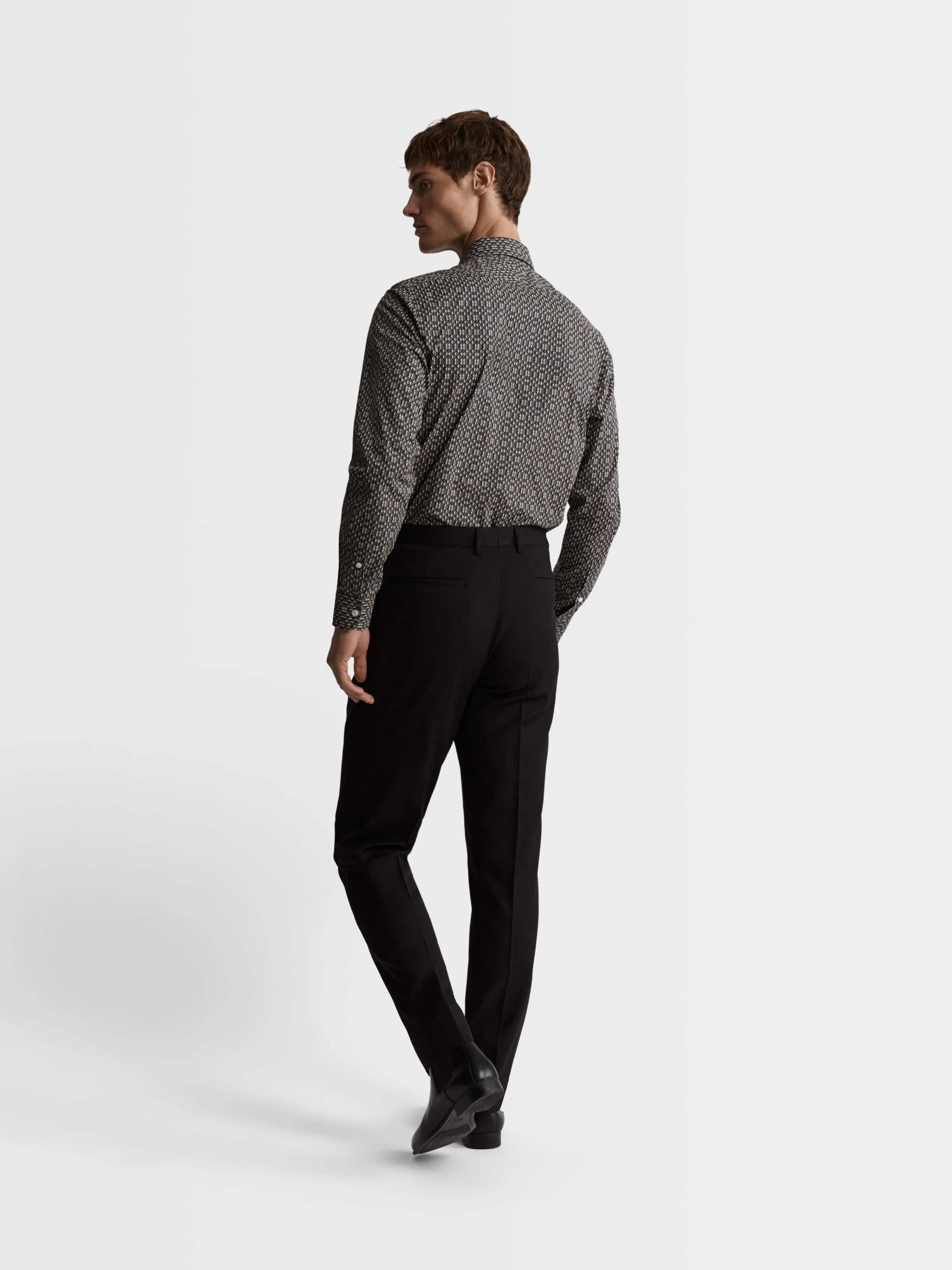 The Printed Poplin Slim Fit Shirt sold by T.M.Lewin product image thumbnail 5