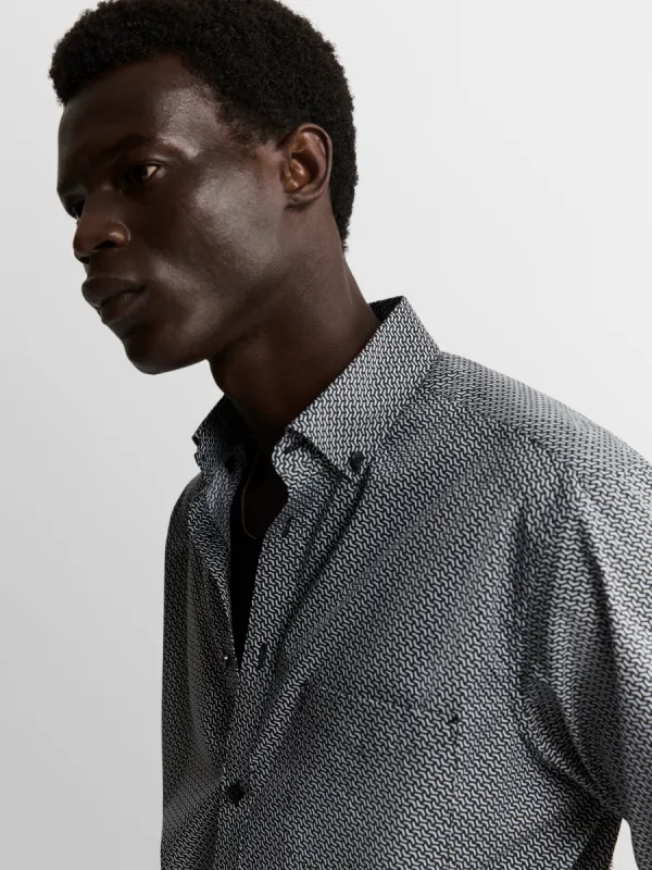 The Printed Poplin Slim Fit Shirt sold by T.M.Lewin