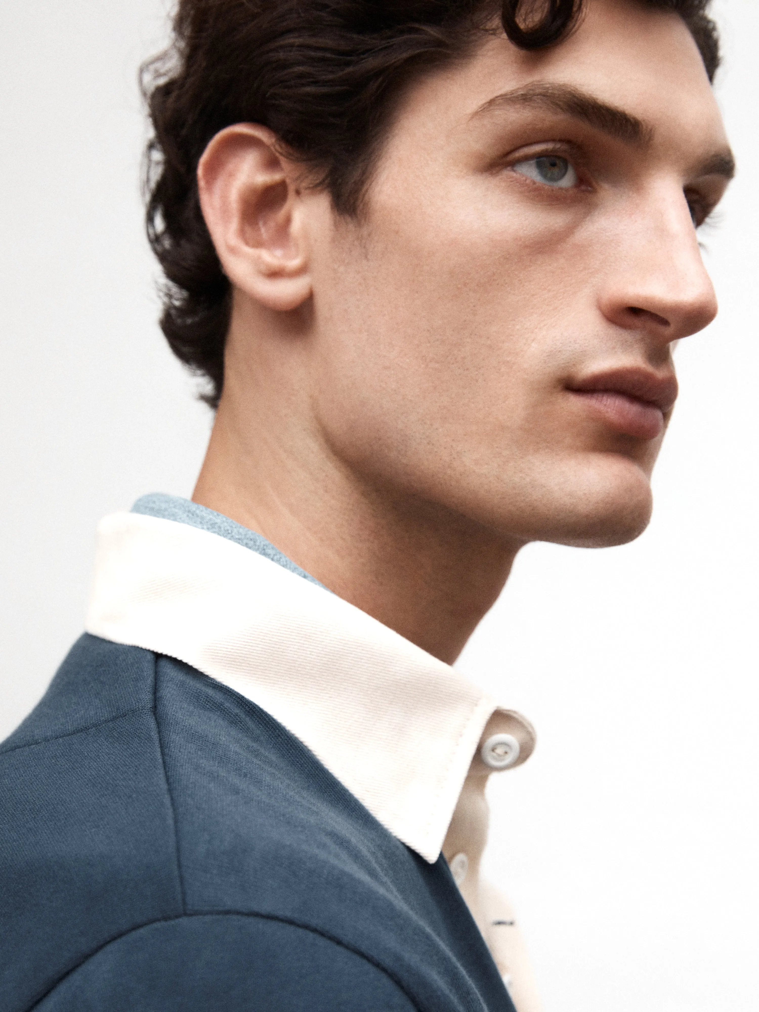 Cotton Rugby Shirt in Navy Blue sold by T.M.Lewin product image thumbnail 4