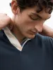 Cotton Rugby Shirt in Navy Blue sold by T.M.Lewin