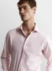 Non-Iron Pink Lightweight Twill Regular Fit Double Cuff Classic Collar Shirt sold by T.M.Lewin