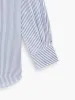 Non-Iron Navy Blue Candy Stripe Oxford Fitted Single Cuff Cutaway Collar Shirt sold by T.M.Lewin