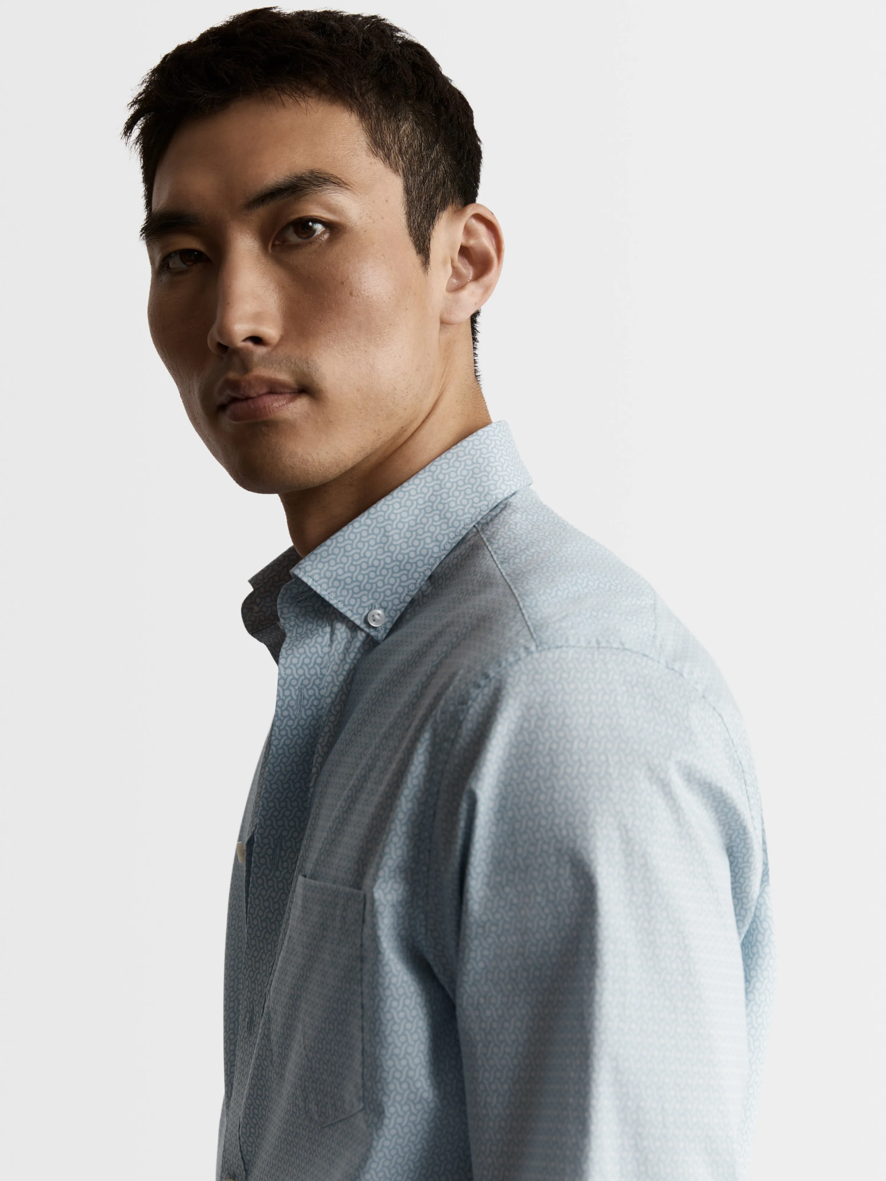 The Printed Poplin Slim Fit Shirt sold by T.M.Lewin product image thumbnail 2