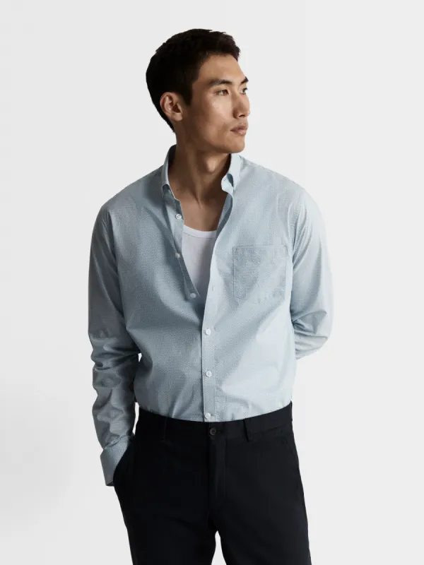The Printed Poplin Slim Fit Shirt sold by T.M.Lewin