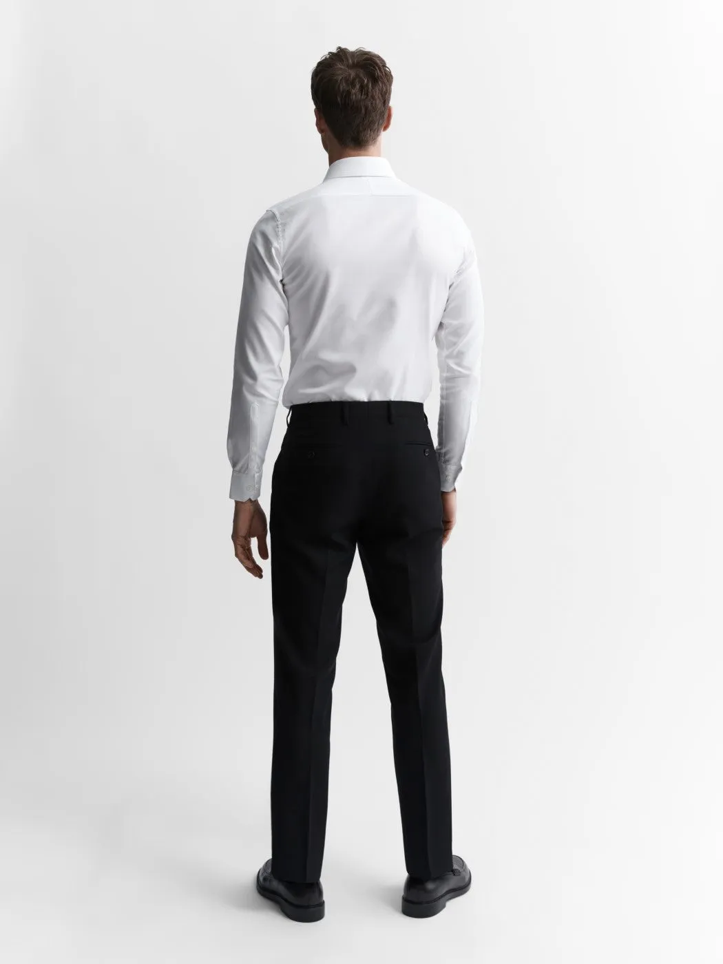 Non-Iron White Twill Super Fitted Single Cuff Classic Collar Shirt sold by T.M.Lewin product image thumbnail 2