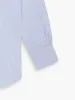 Non-Iron Light Blue Chalk Stripe Twill Slim Fit Single Cuff Classic Collar Shirt sold by T.M.Lewin