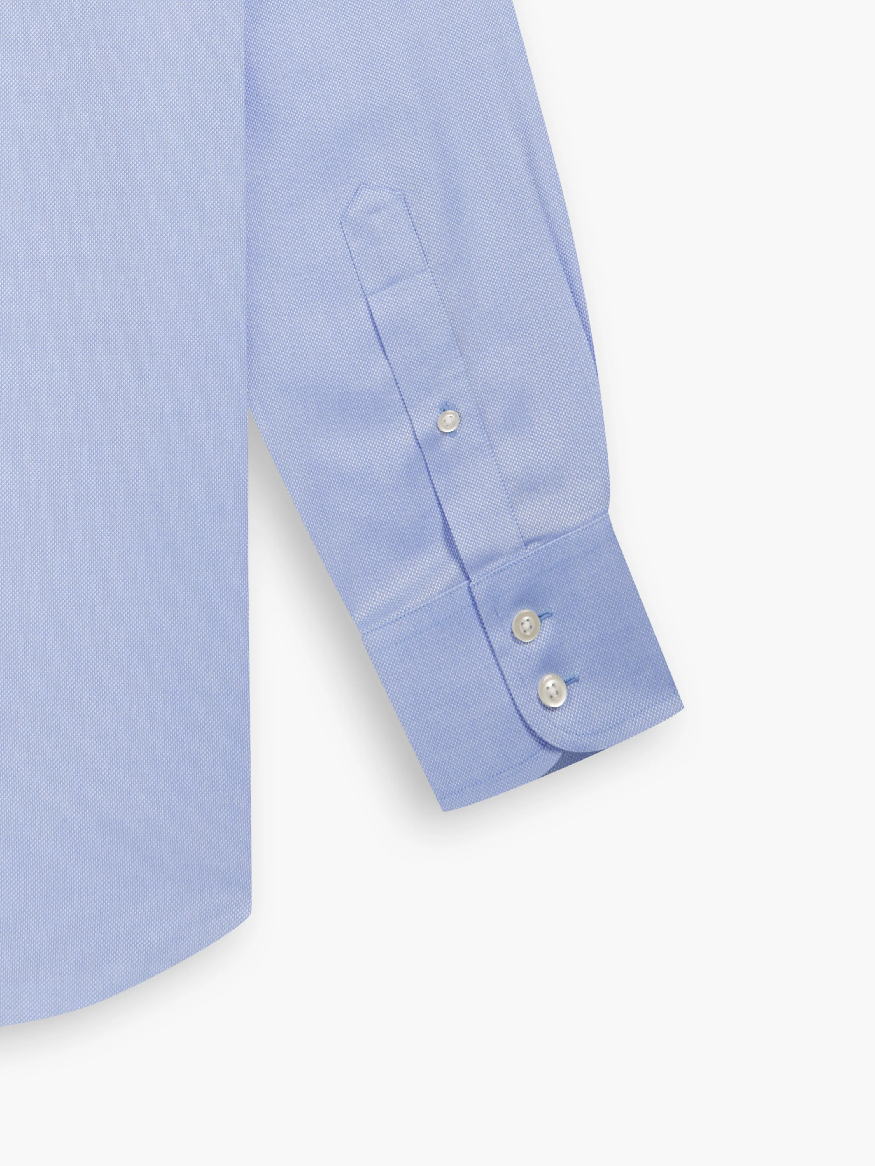 Non-Iron Blue Plain Royal Oxford Slim Fit Single Cuff Classic Collar Shirt sold by T.M.Lewin product image thumbnail 3