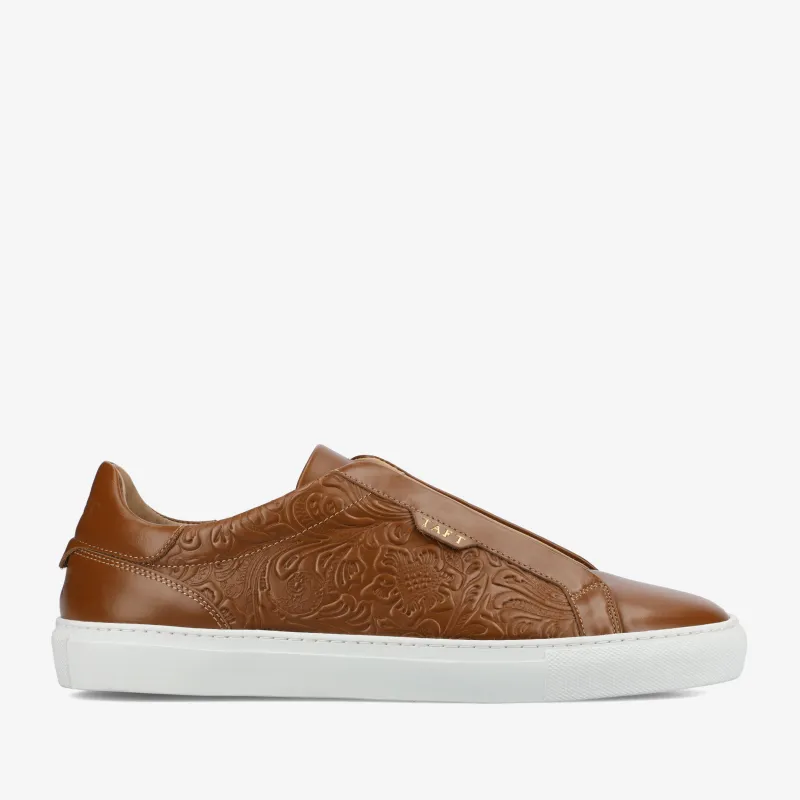 The James Sneaker in Tan sold by Taft