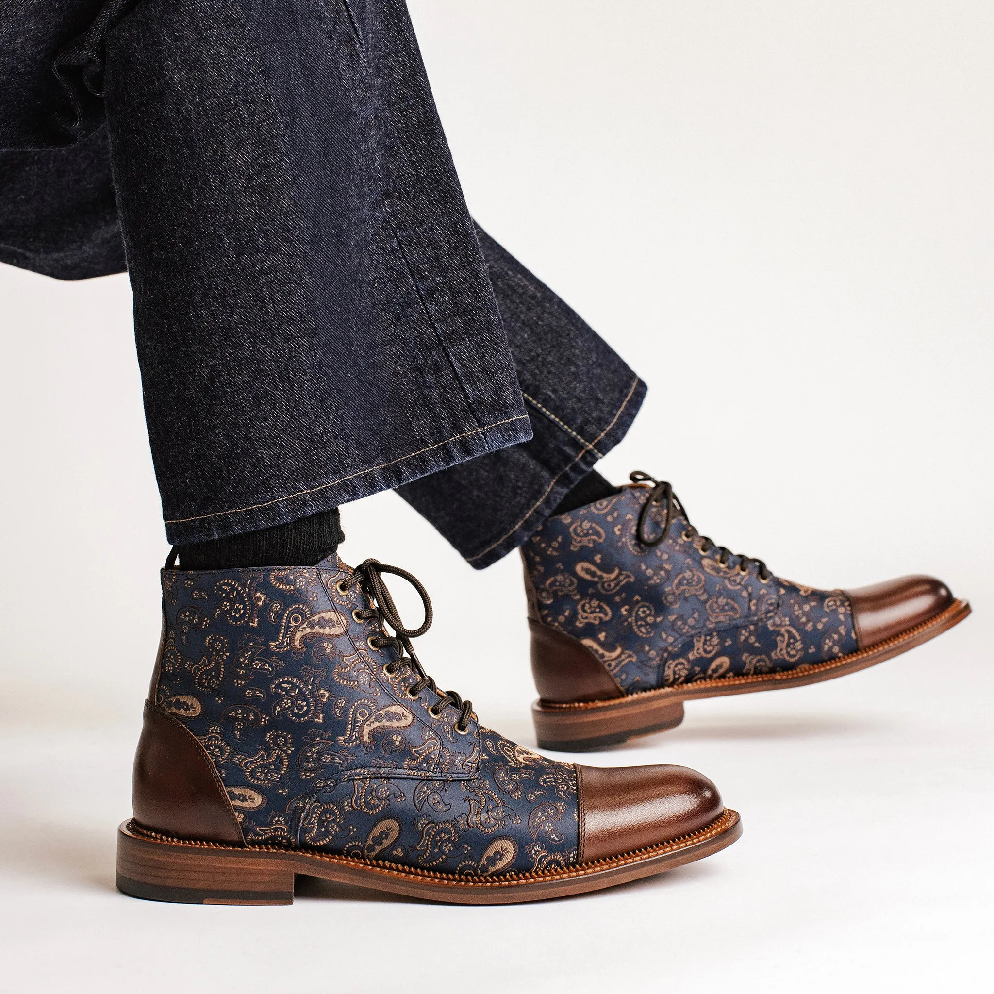 The Jack Dress Boot in Brown Paisley sold by Taft product image thumbnail 4