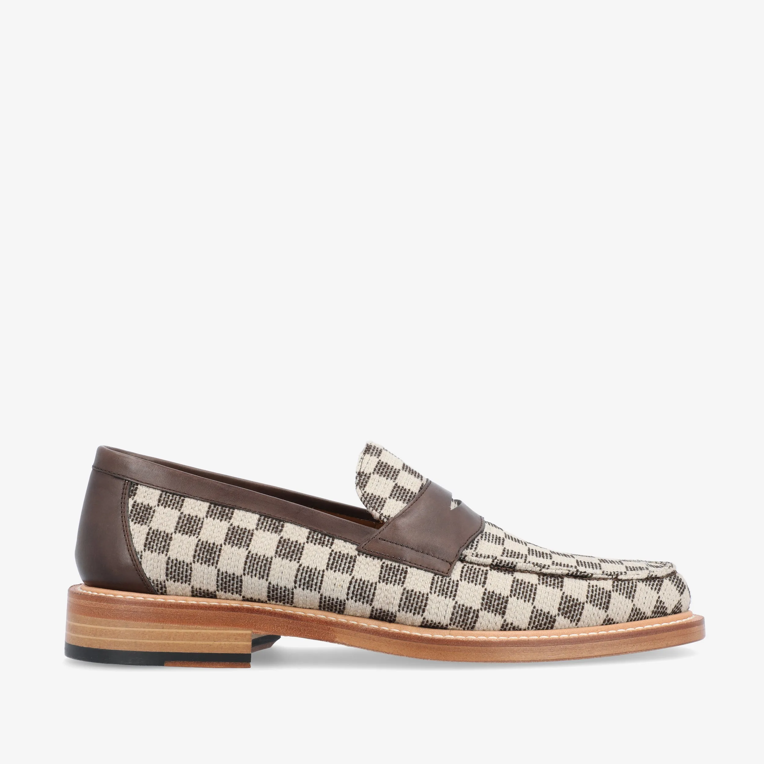 The Fitz Loafer in Brown Check (Last Chance, Final Sale) sold by Taft