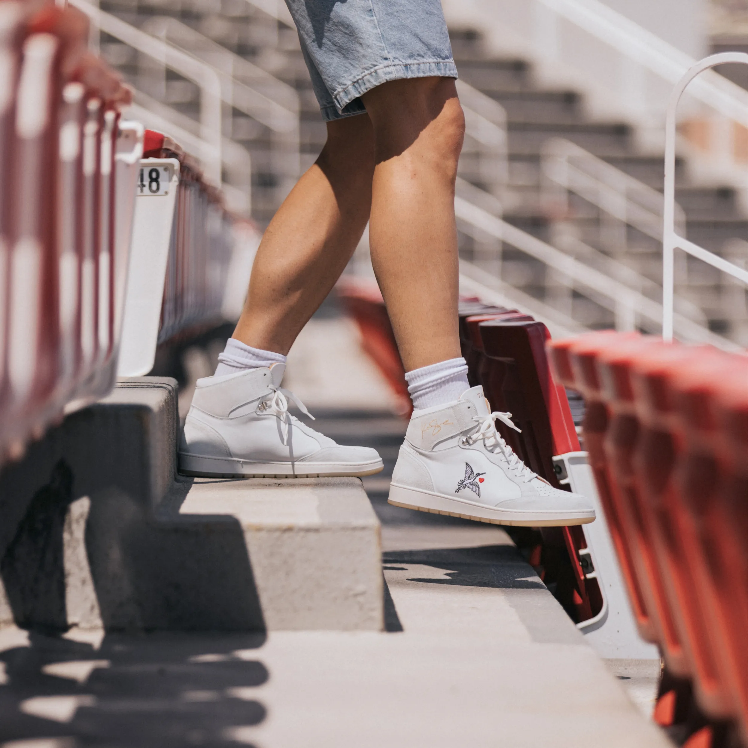 The Rapido High-top Sneaker in White Crane sold by Taft product image thumbnail 3