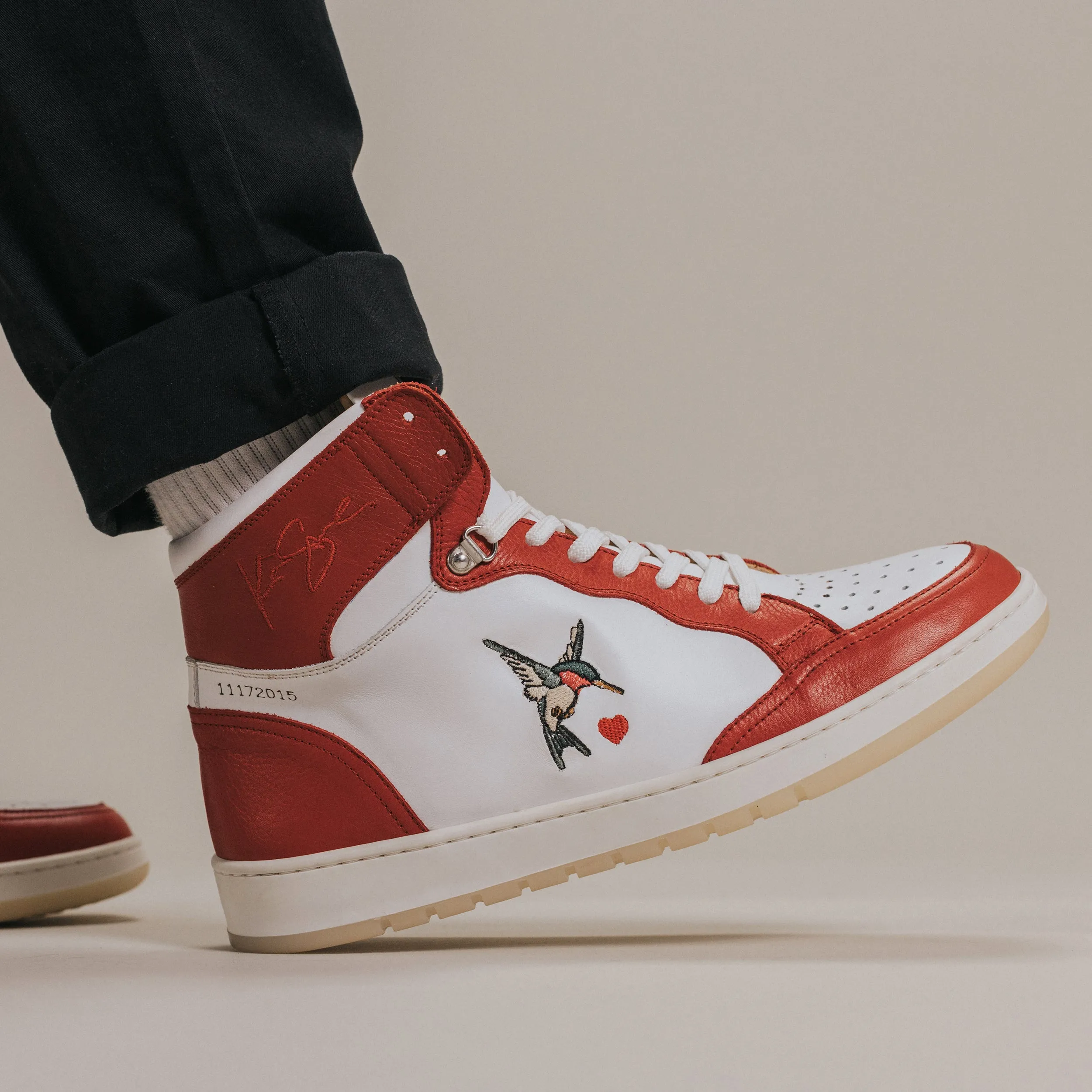 The Rapido High-top Sneaker in Red Hummingbird sold by Taft product image thumbnail 2