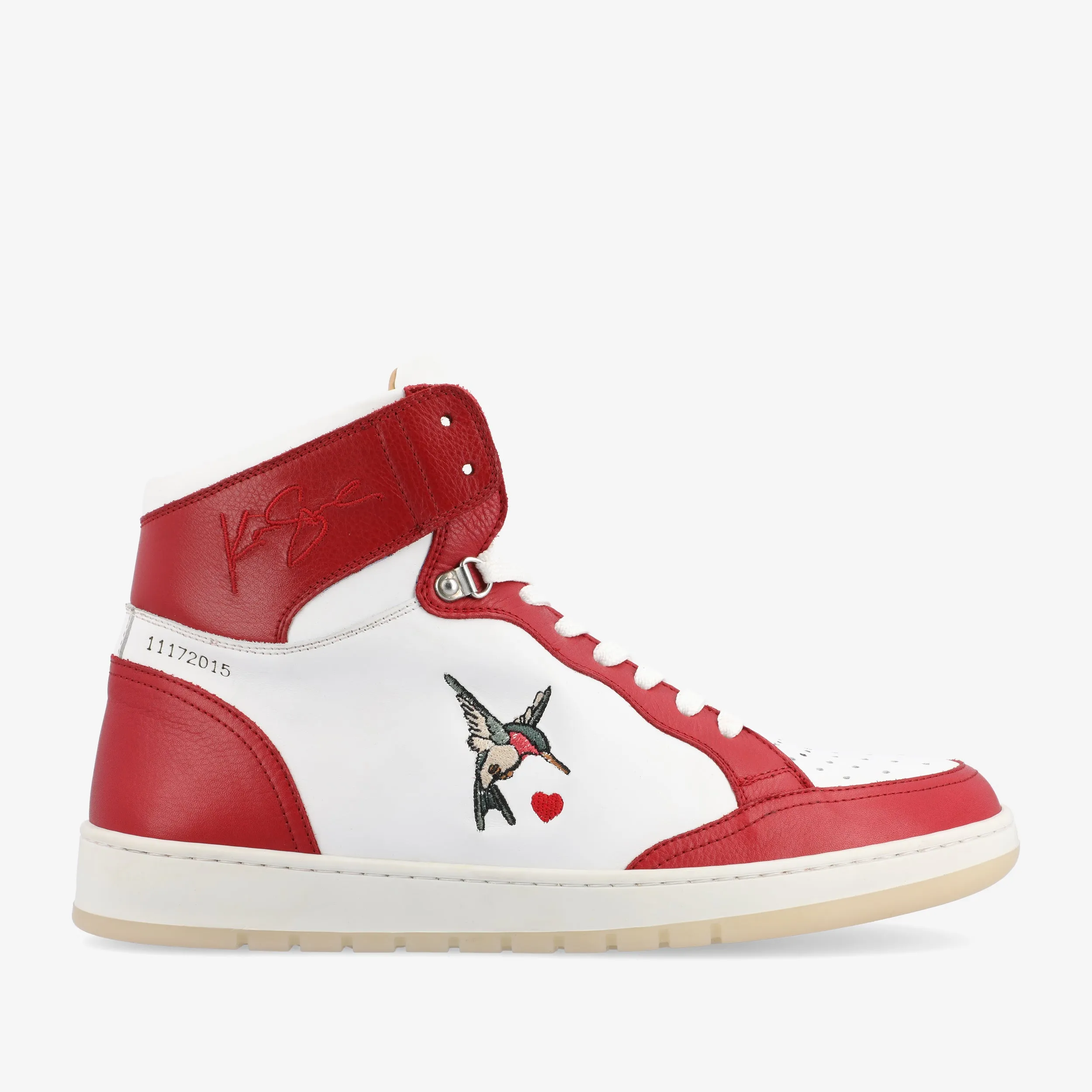 The Rapido High-top Sneaker in Red Hummingbird sold by Taft