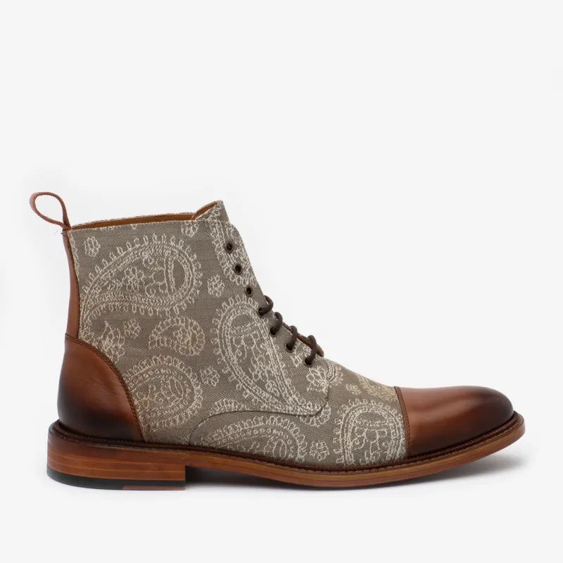 The Jack in Taupe Paisley sold by Taft
