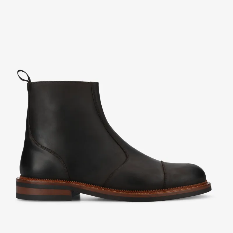 The Lewis Boot in Dark Brown sold by Taft