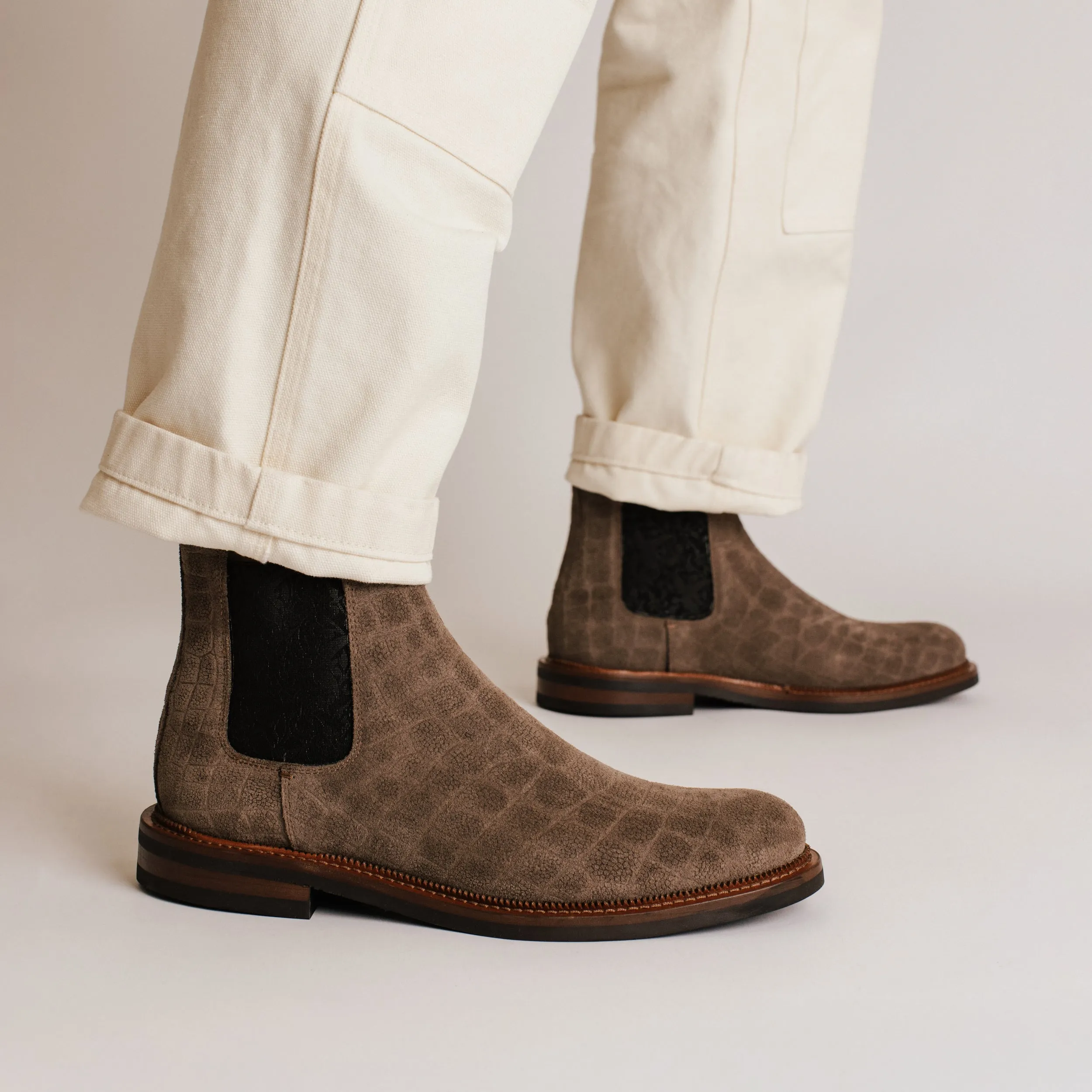 The Glen Boot in Taupe Croco sold by Taft product image thumbnail 2