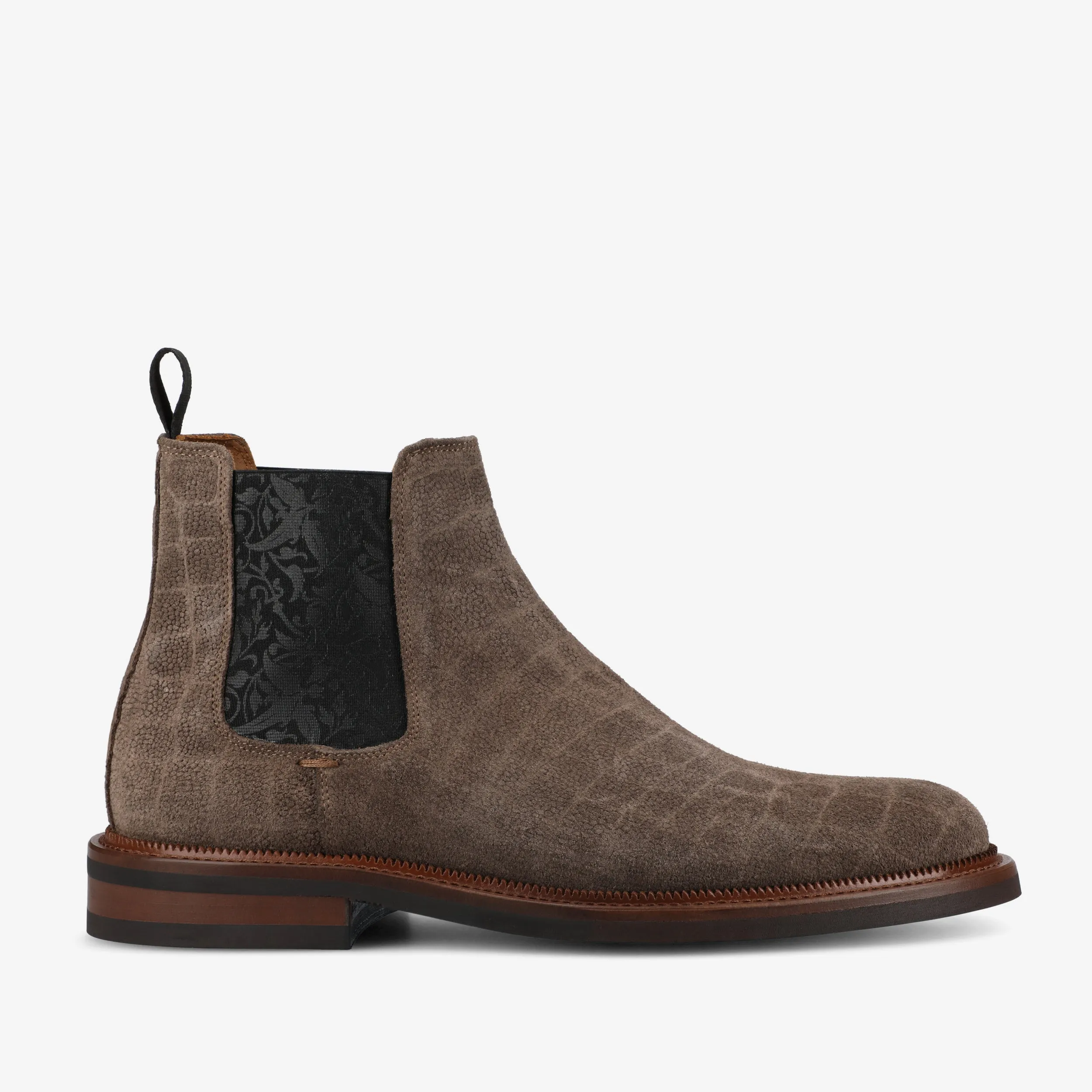 The Glen Boot in Taupe Croco sold by Taft