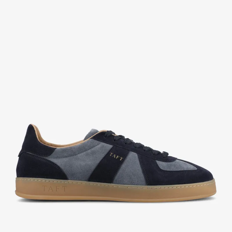 The Gatsby Sneaker in Blue Suede sold by Taft