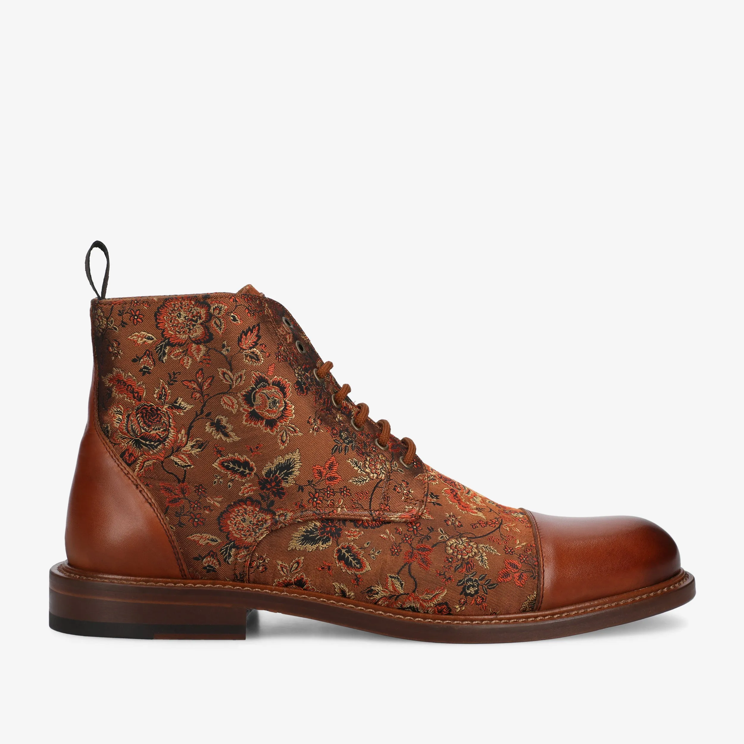 The Jack Dress Boot in Duskwood Floral sold by Taft