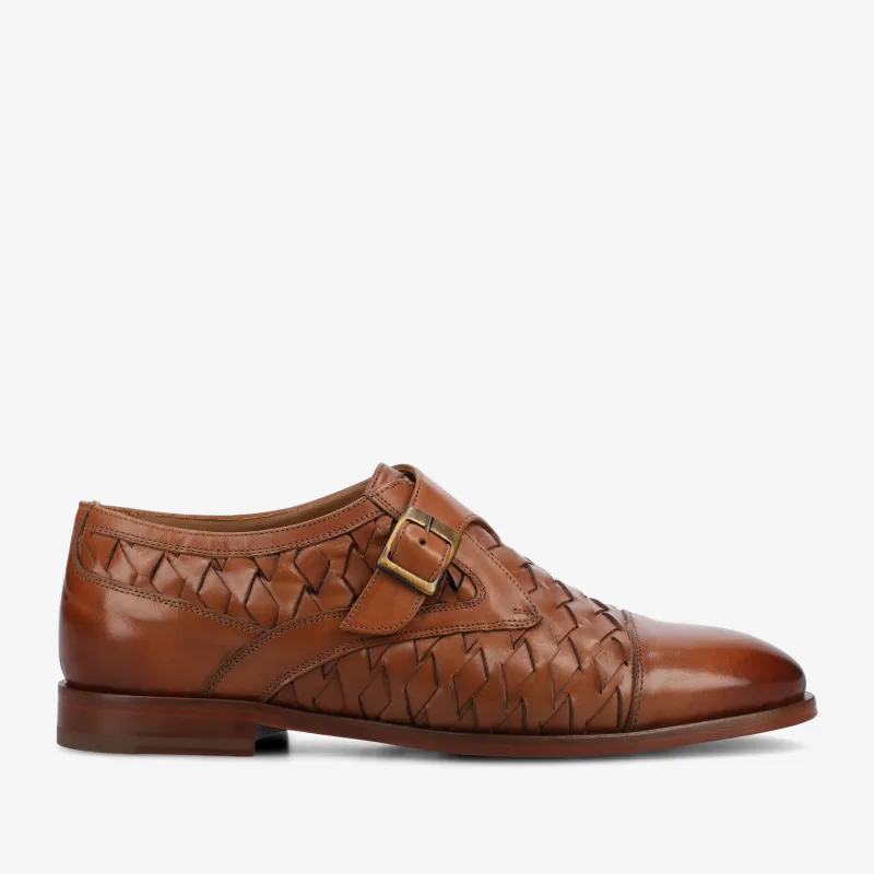 The Jack Monk Strap in Brown Woven made by Taft