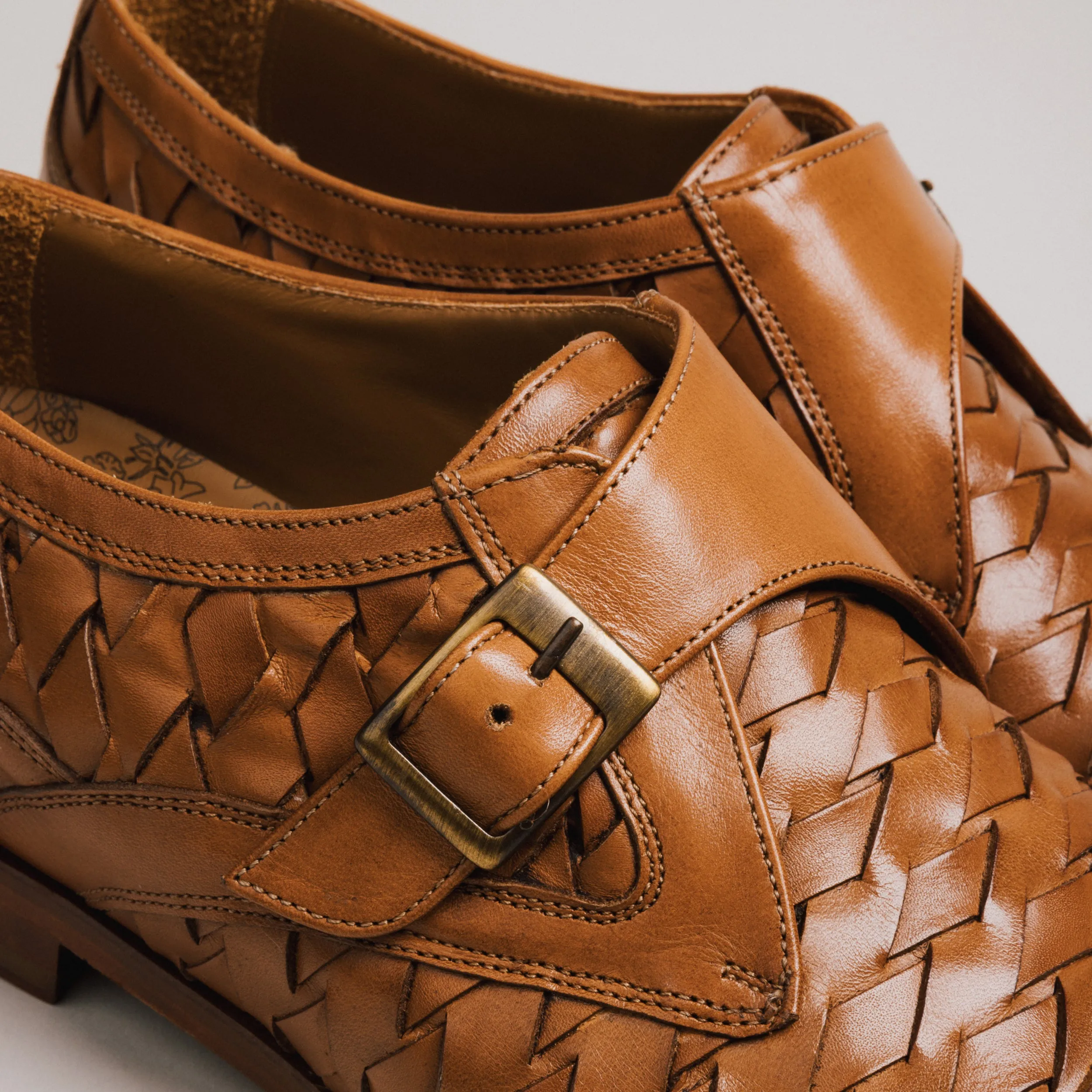 The Jack Monk Strap in Brown Woven sold by Taft product image thumbnail 3