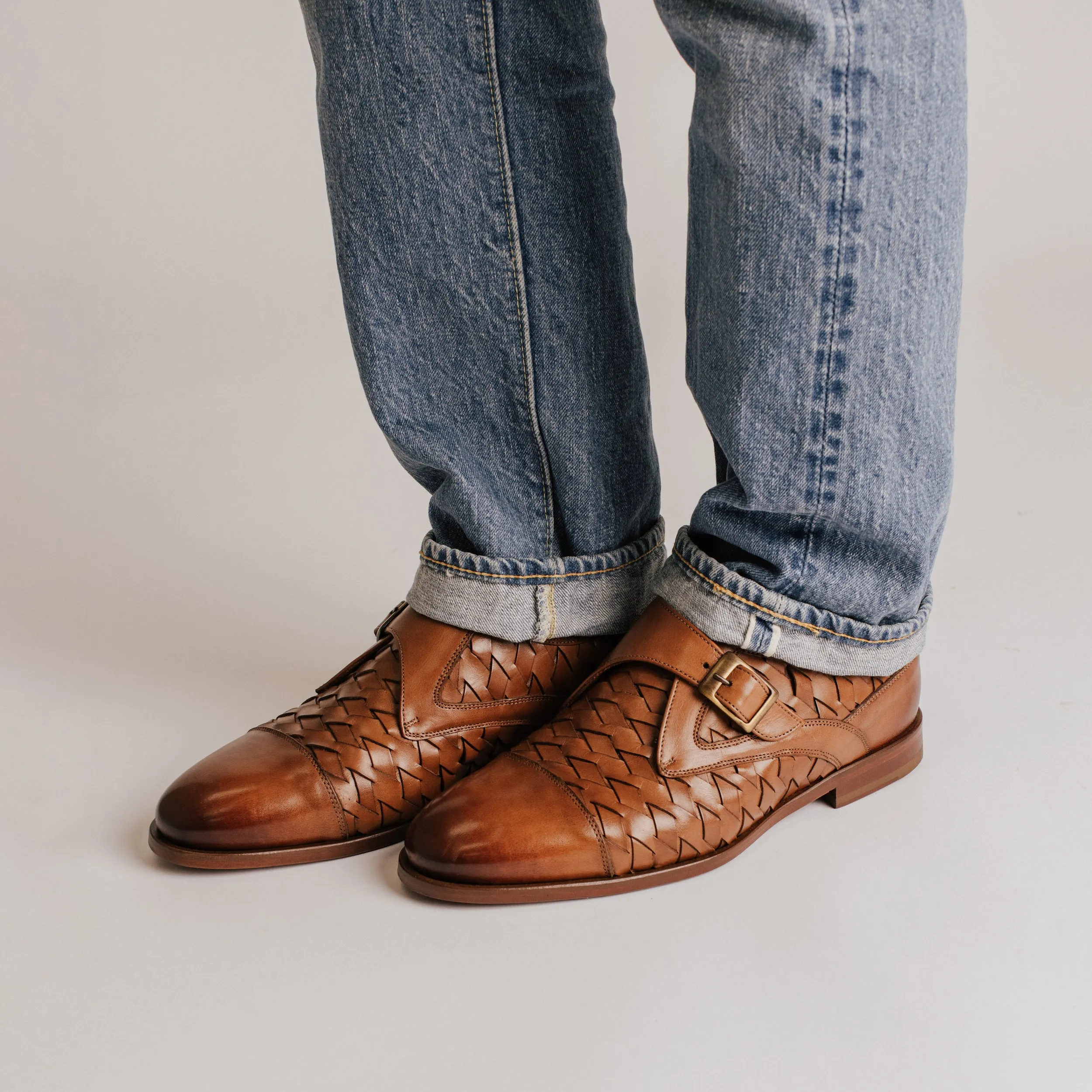 The Jack Monk Strap in Brown Woven sold by Taft product image thumbnail 4